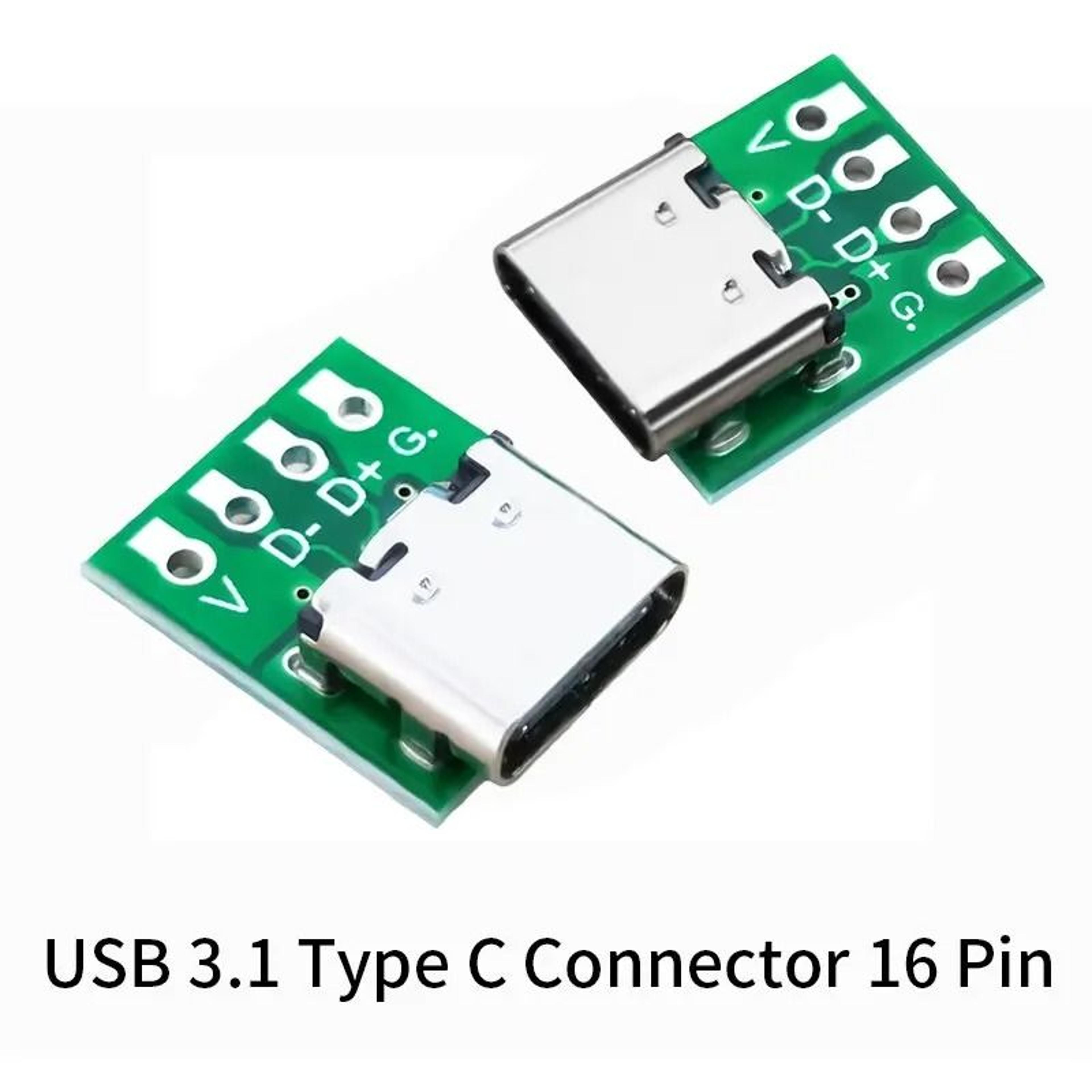 HighSpeed 16Pin TypeC USB 31 Connector Test PCB Board Module 0