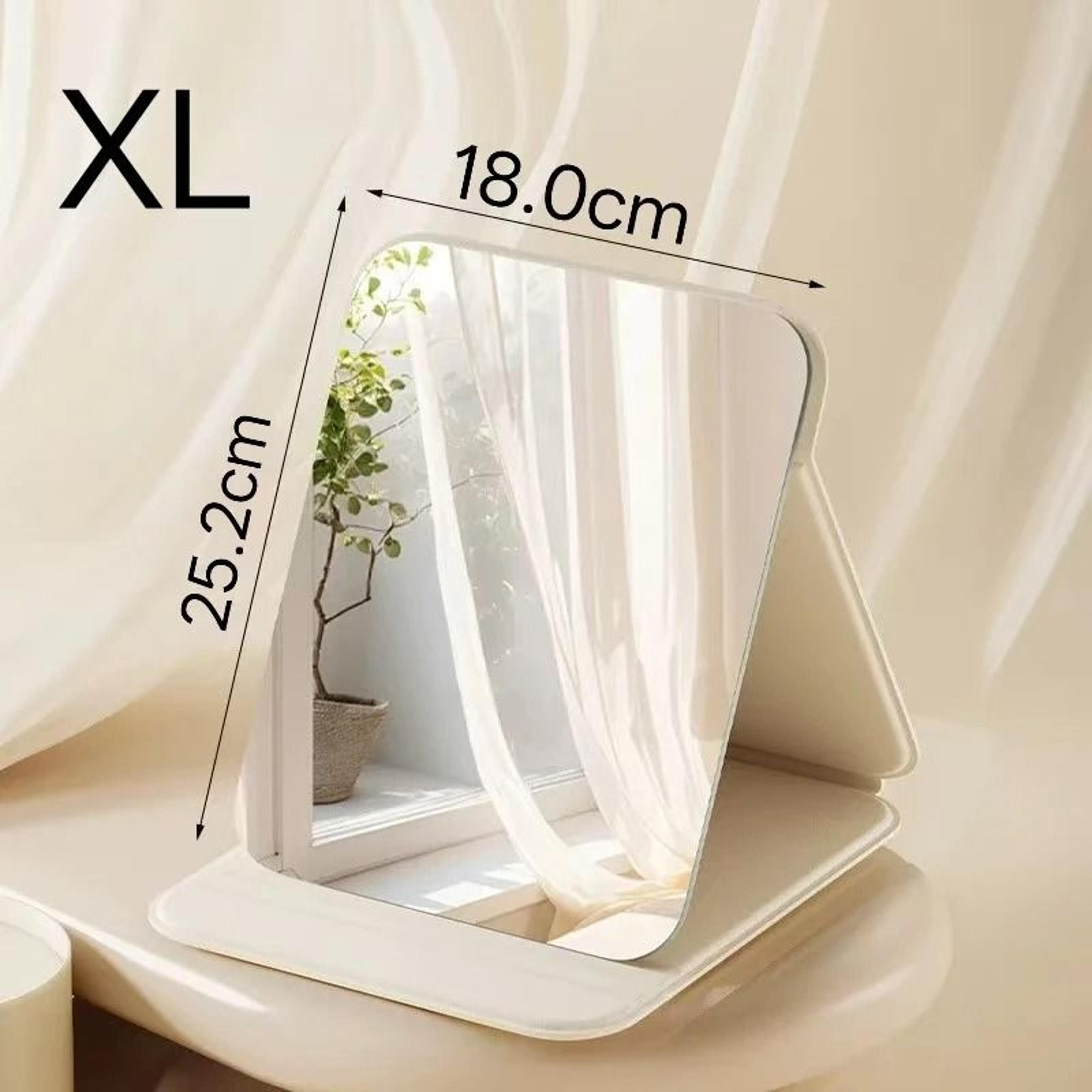 Portable Compact Folding Desktop Makeup Mirror With Storage Base 14