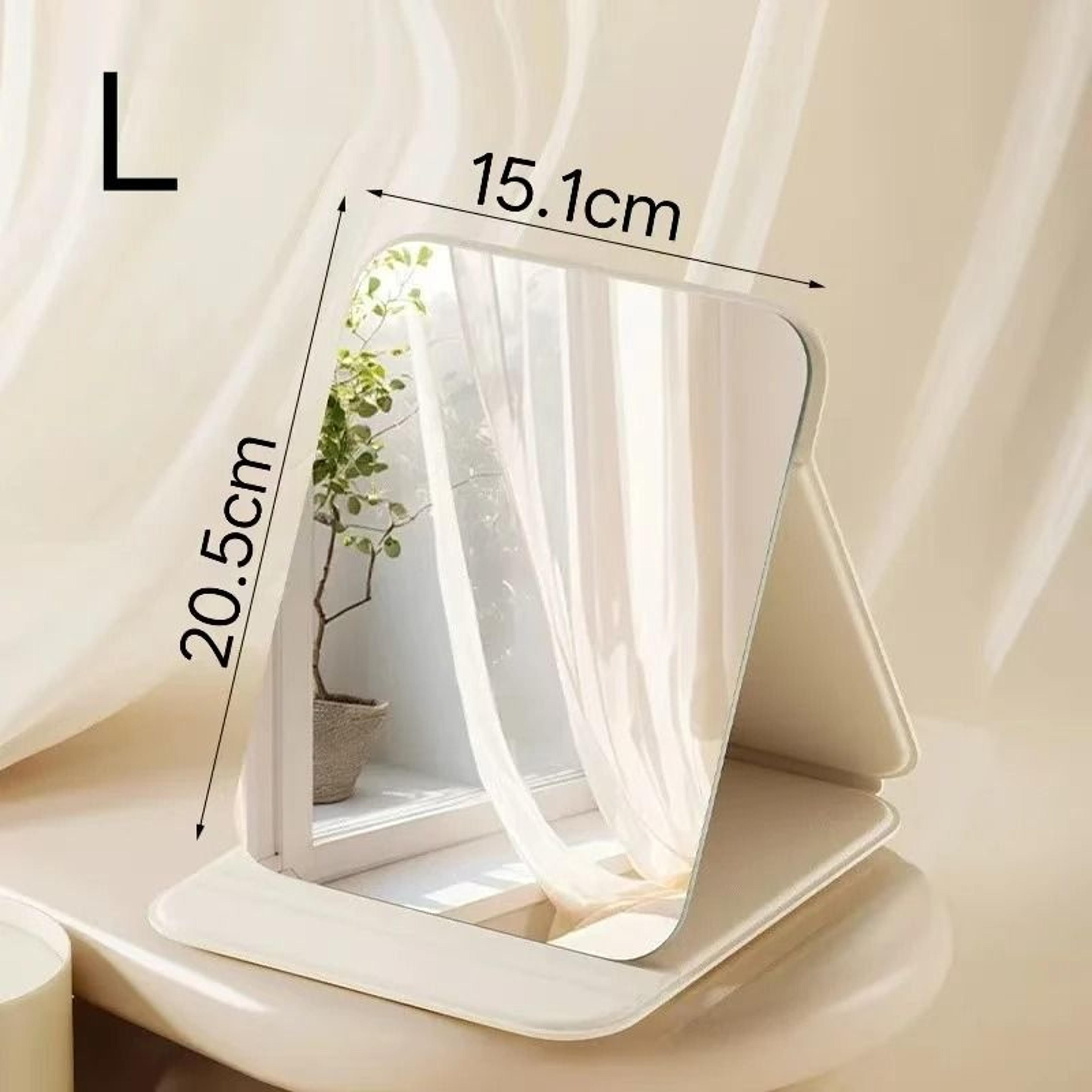 Portable Compact Folding Desktop Makeup Mirror With Storage Base 15