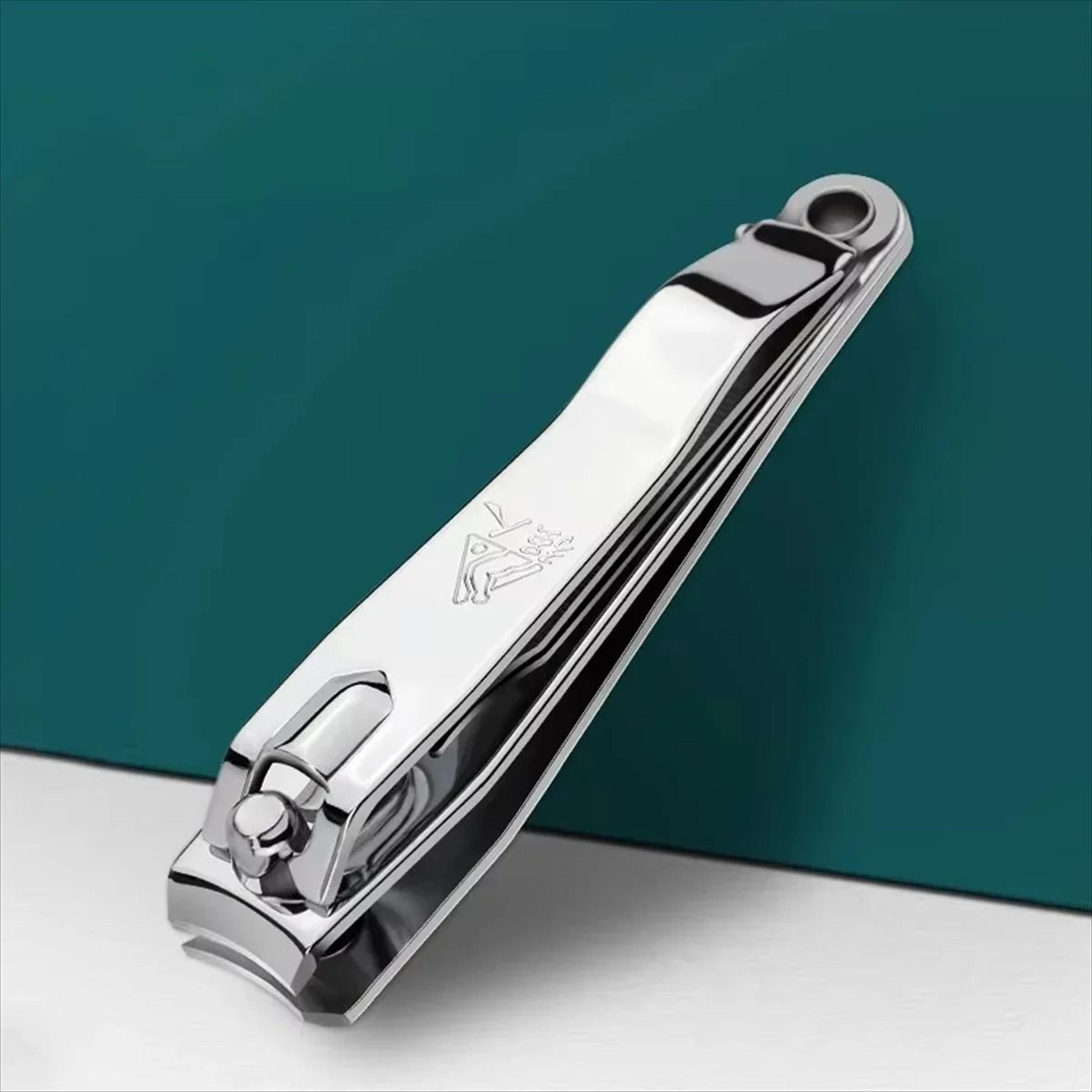 heavy-duty stainless steel curved-edge nail clipper with swing-out file