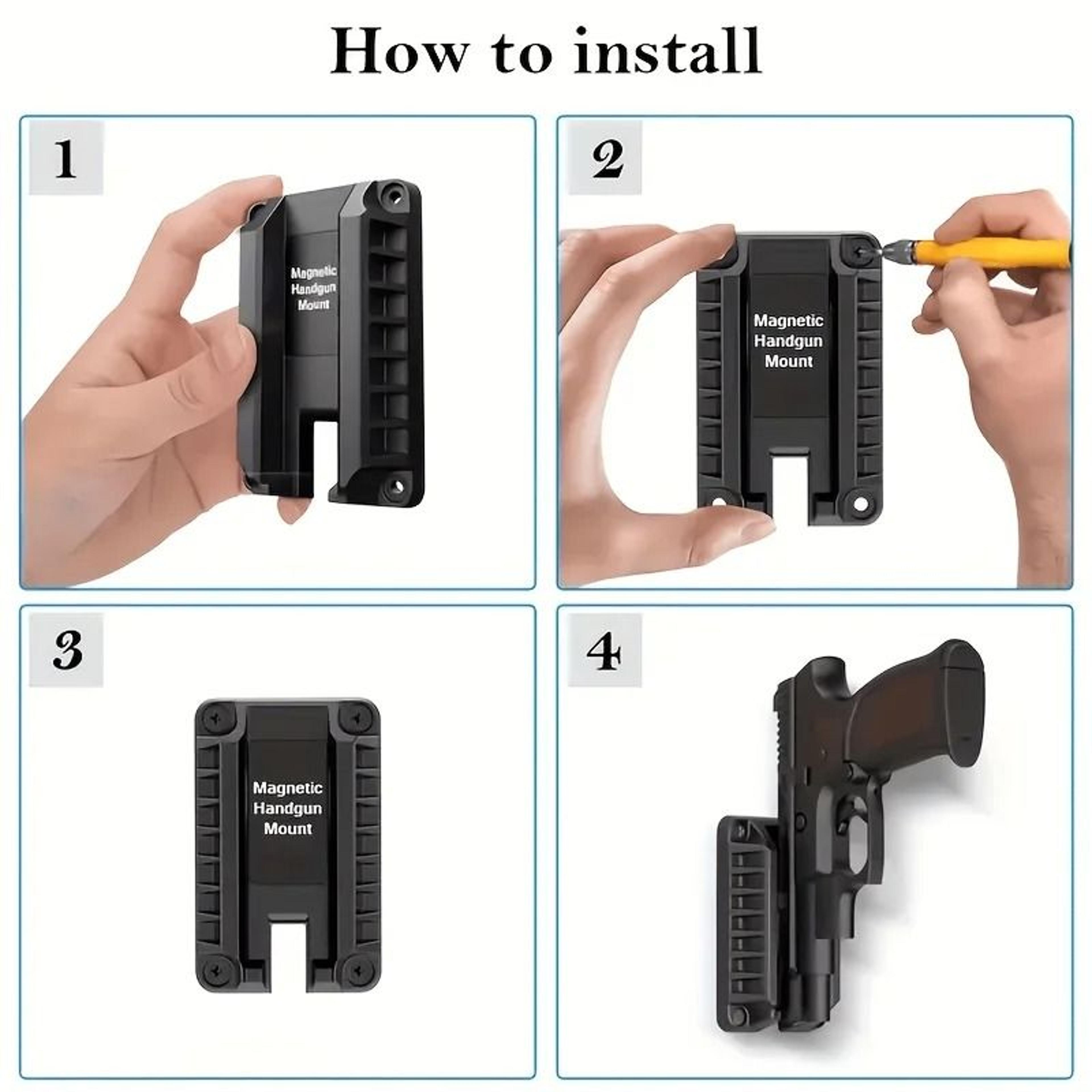 Magnetic Loaded QuickDraw Vehicle Handgun Mount 5