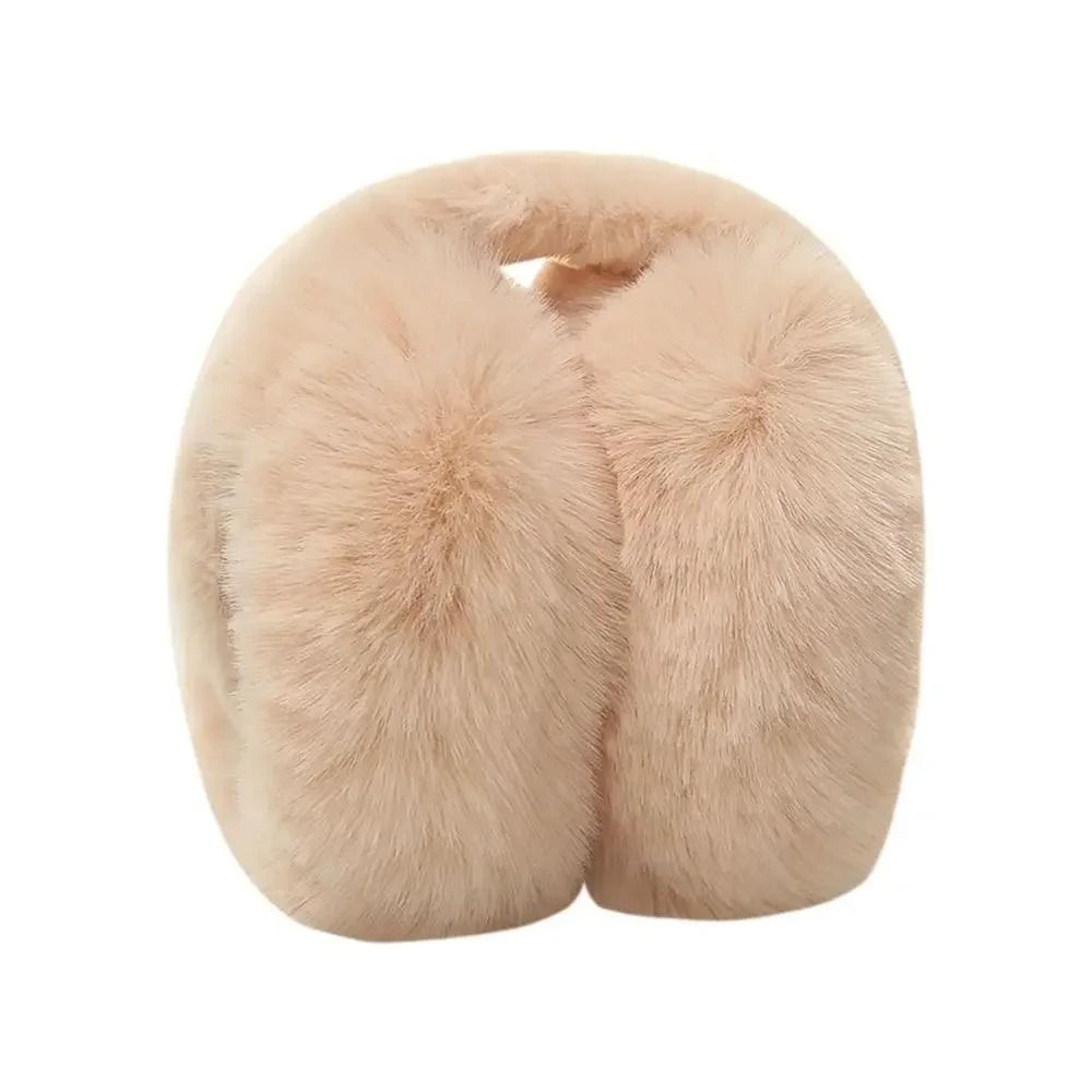 Folding Solid Color Soft Plush Earmuffs And Winter Ear Warmer 9