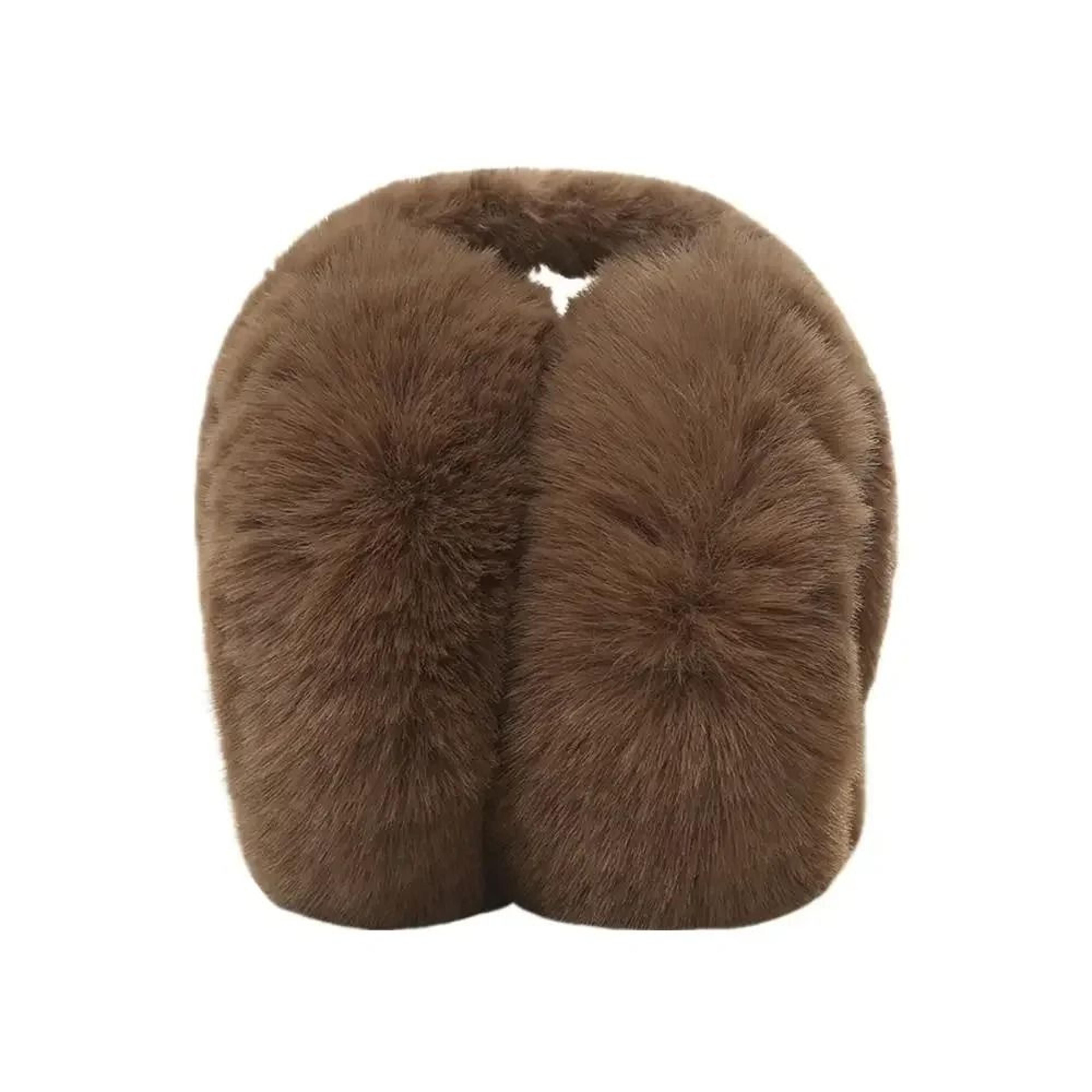 Folding Solid Color Soft Plush Earmuffs And Winter Ear Warmer 10