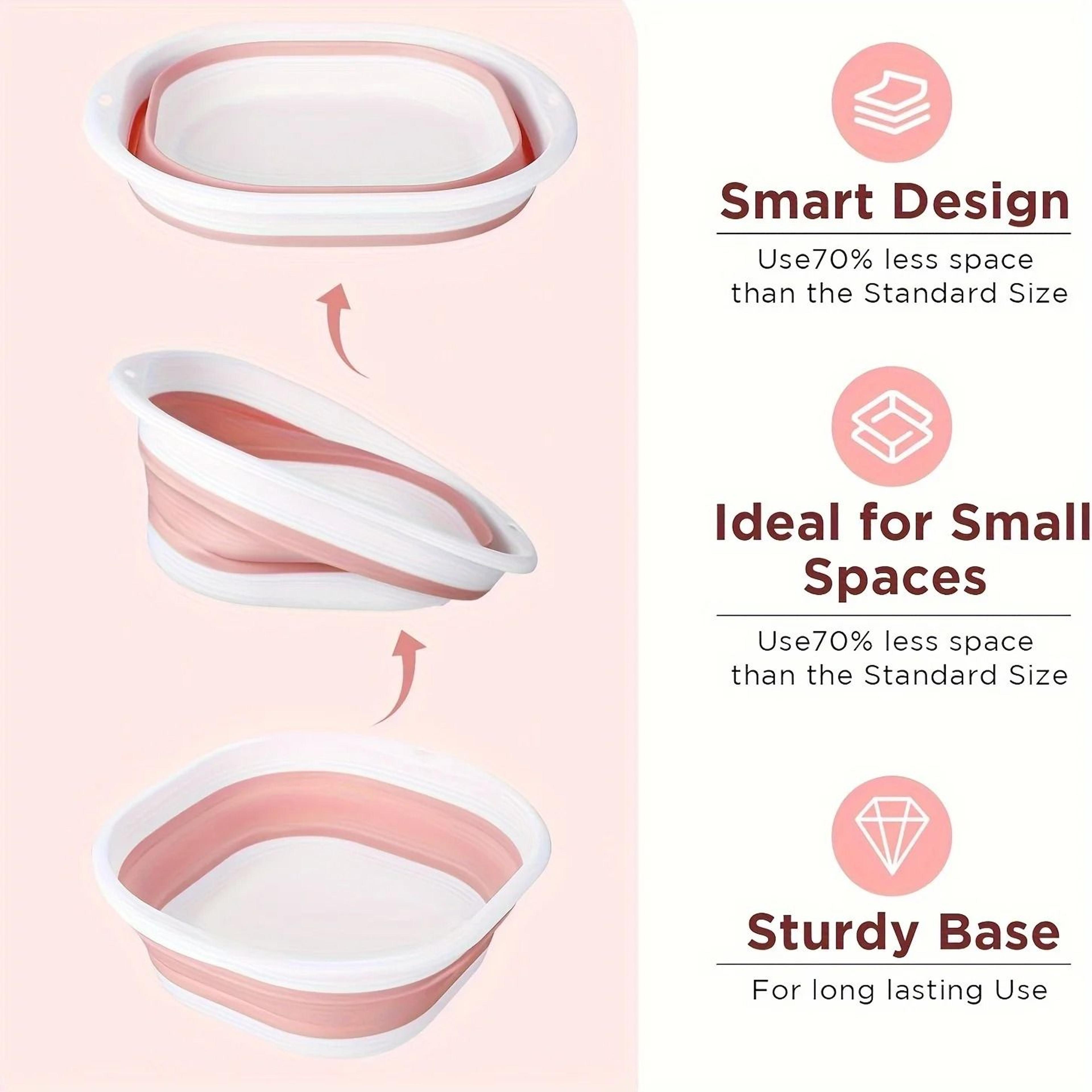 Small Portable Foldable SpaceSaving Wash Basin 2