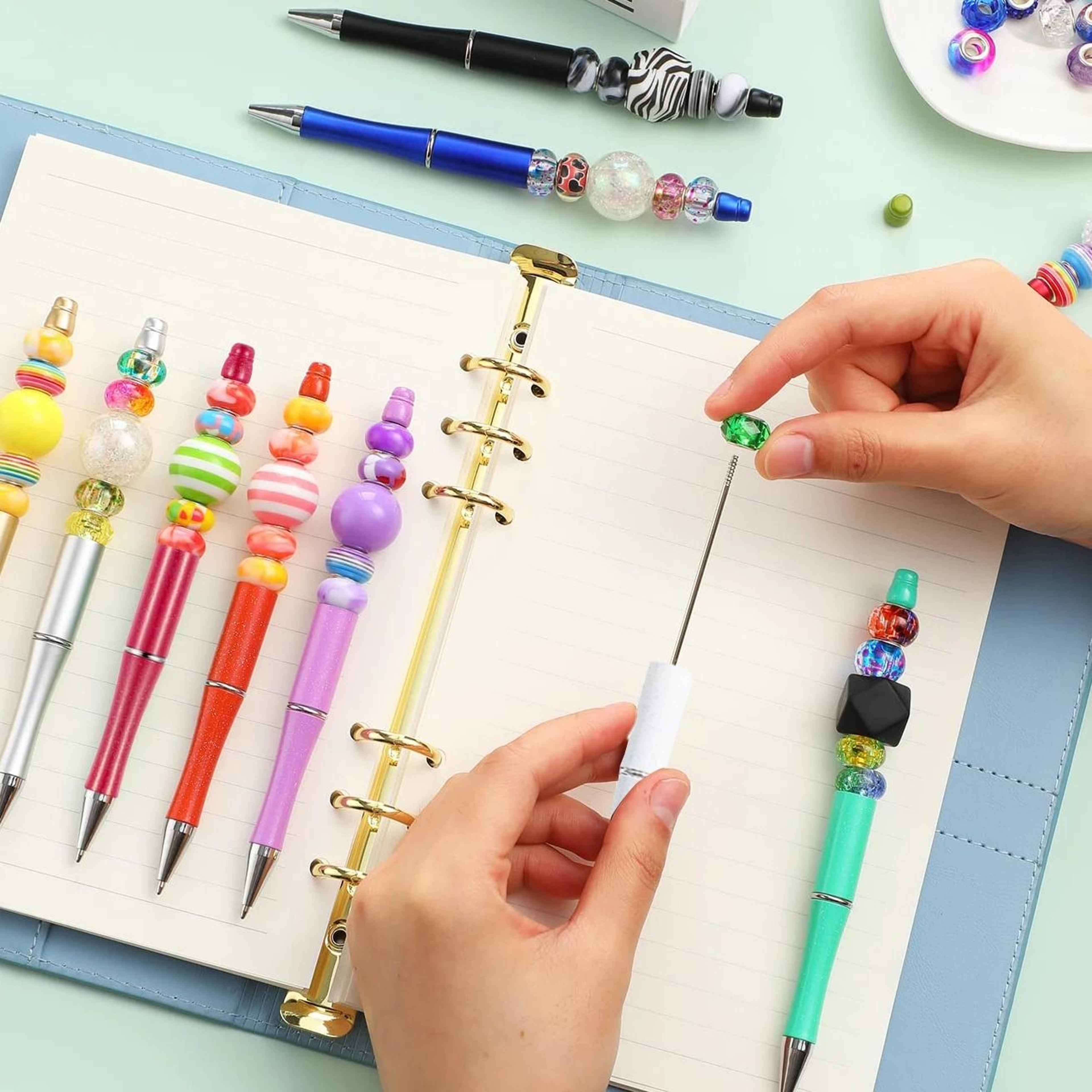 Randomly Colored DIY Plastic Beaded Ballpoint Pens 3