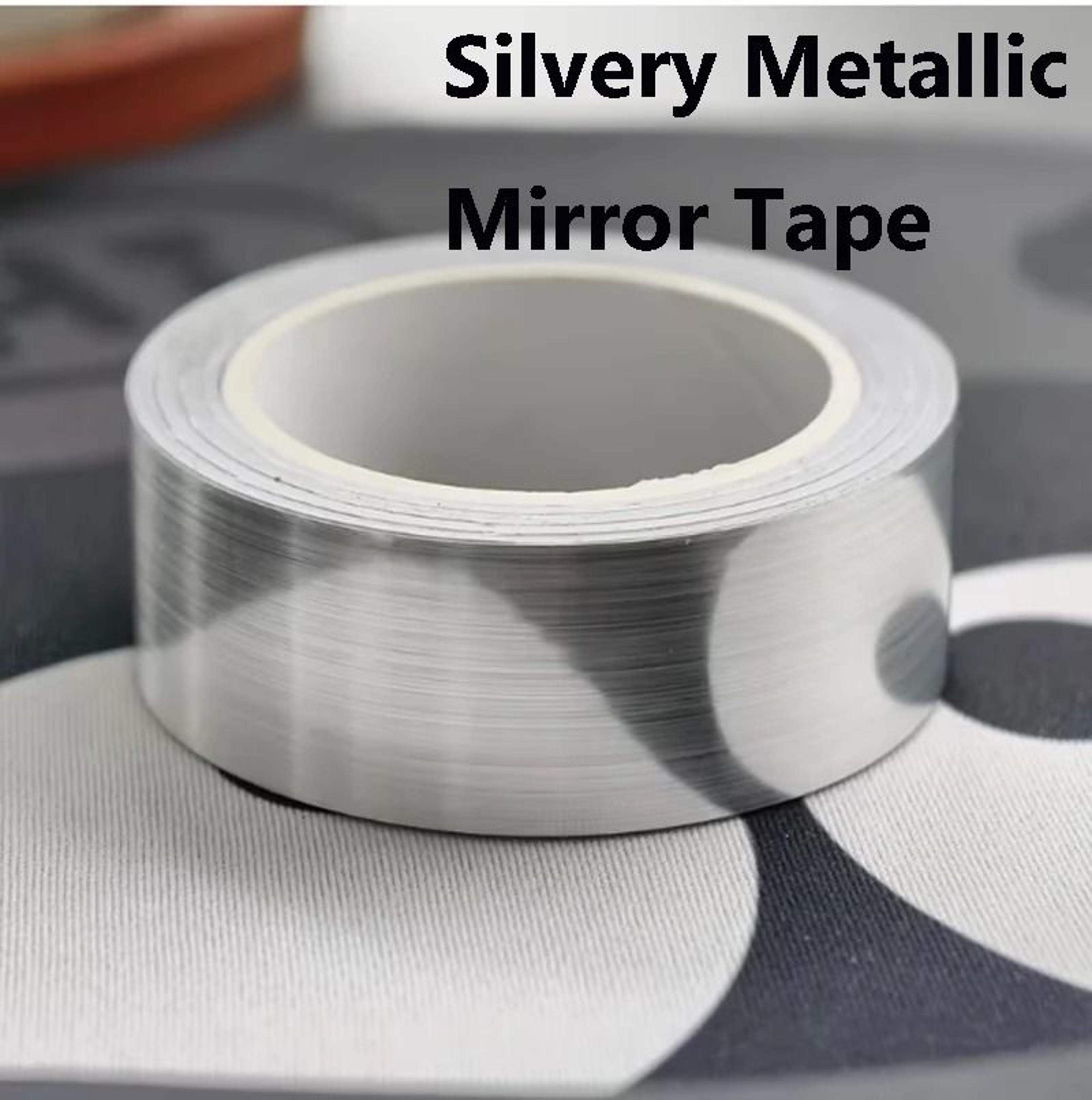 premium metallic silver mirror decorative tape 50 m