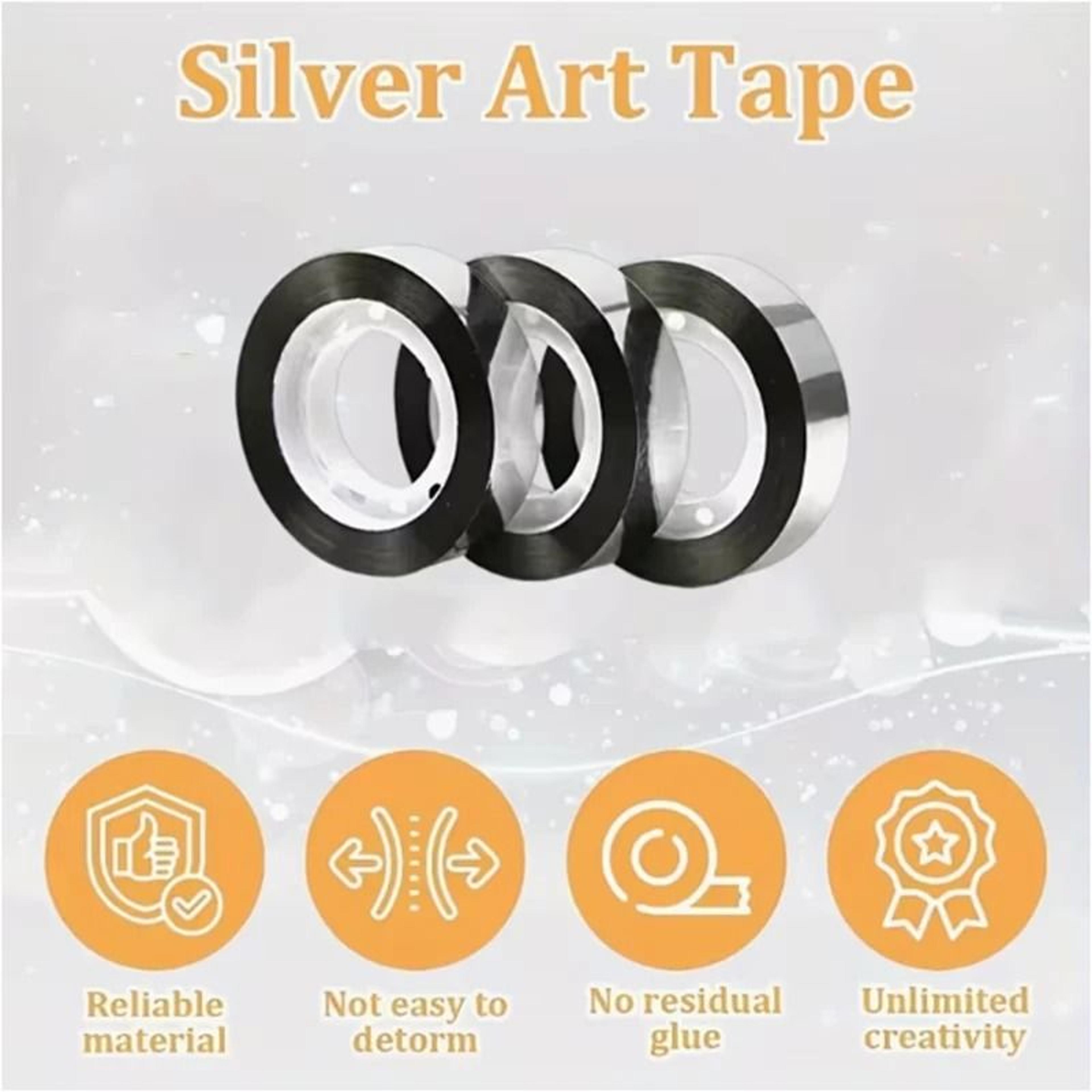 Premium Metallic Silver Mirror Decorative Tape 50 M 5