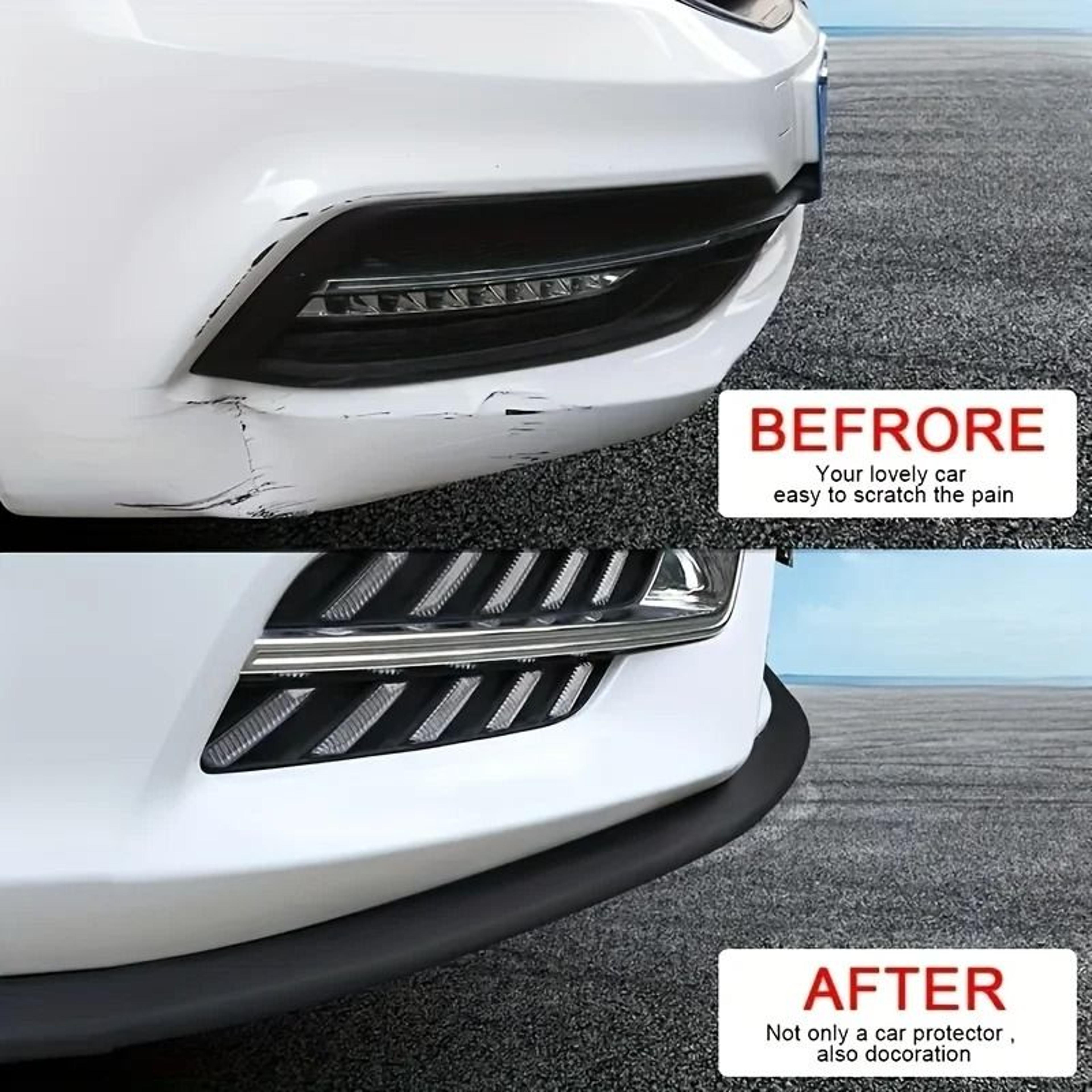 25Meter Universal Front Bumper Lip Spoiler And Protector Strip 2