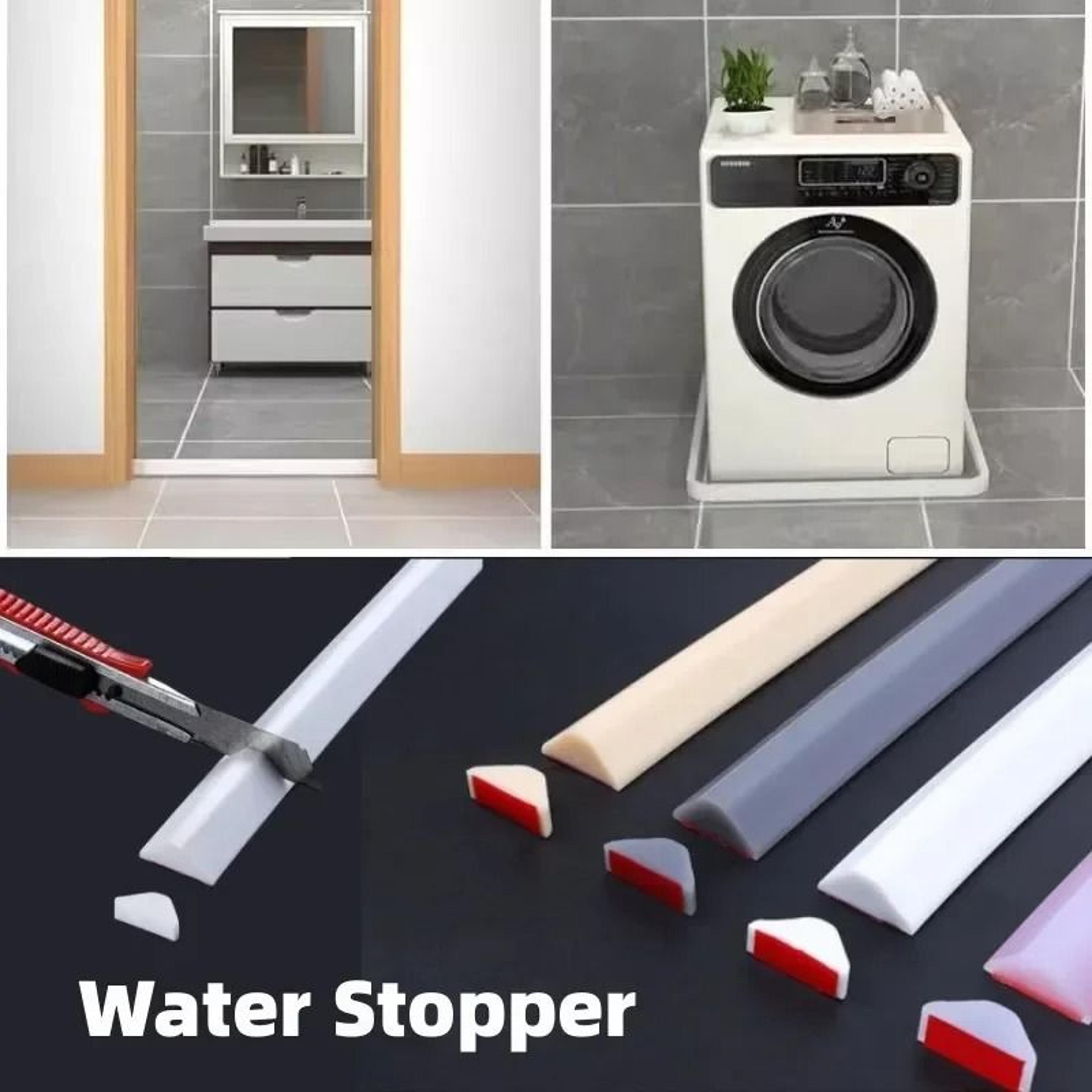 Flexible Silicone Bathroom Shower Water Barrier Strip 2