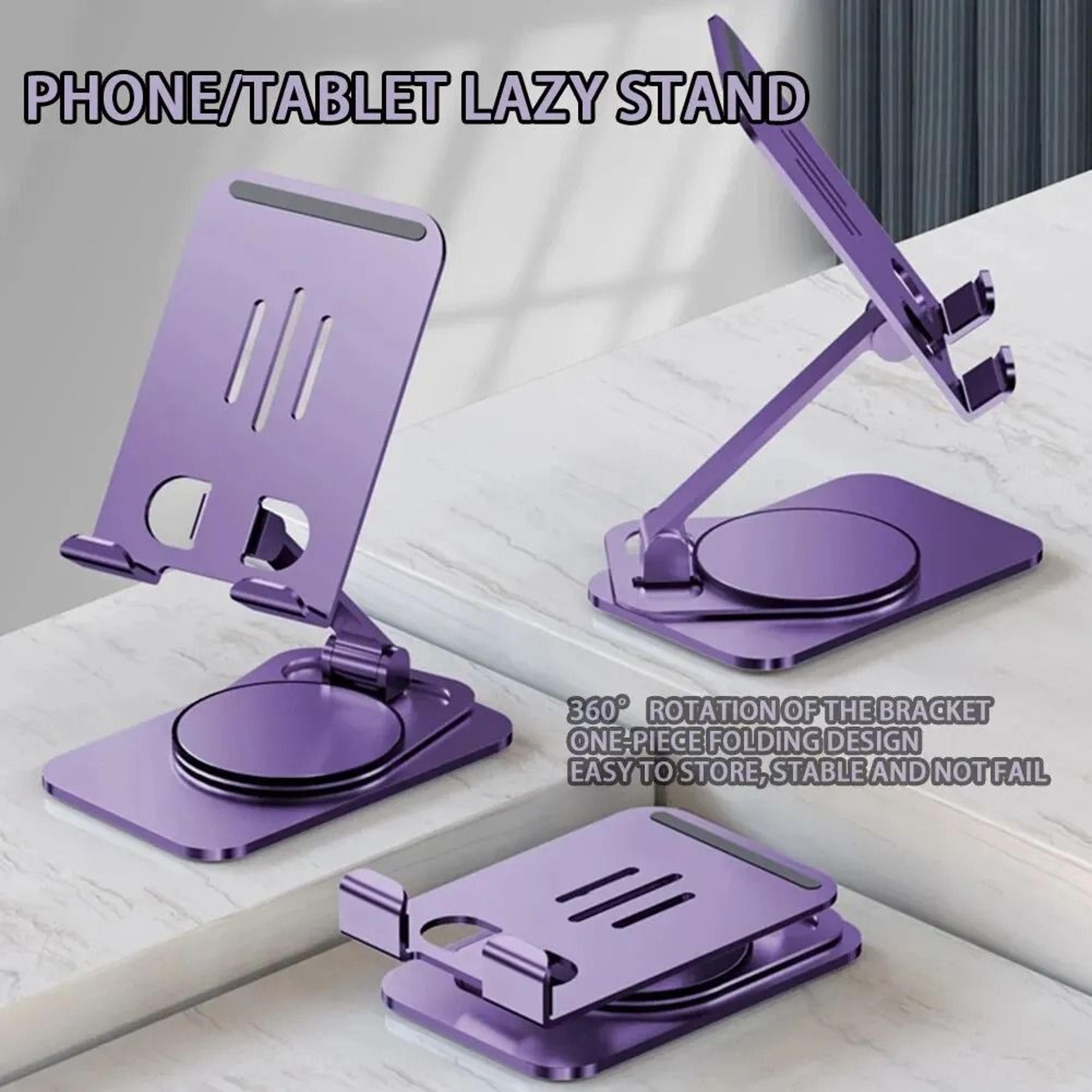 360 Rotational Carbon Steel Foldable Desk Phone Stand 0