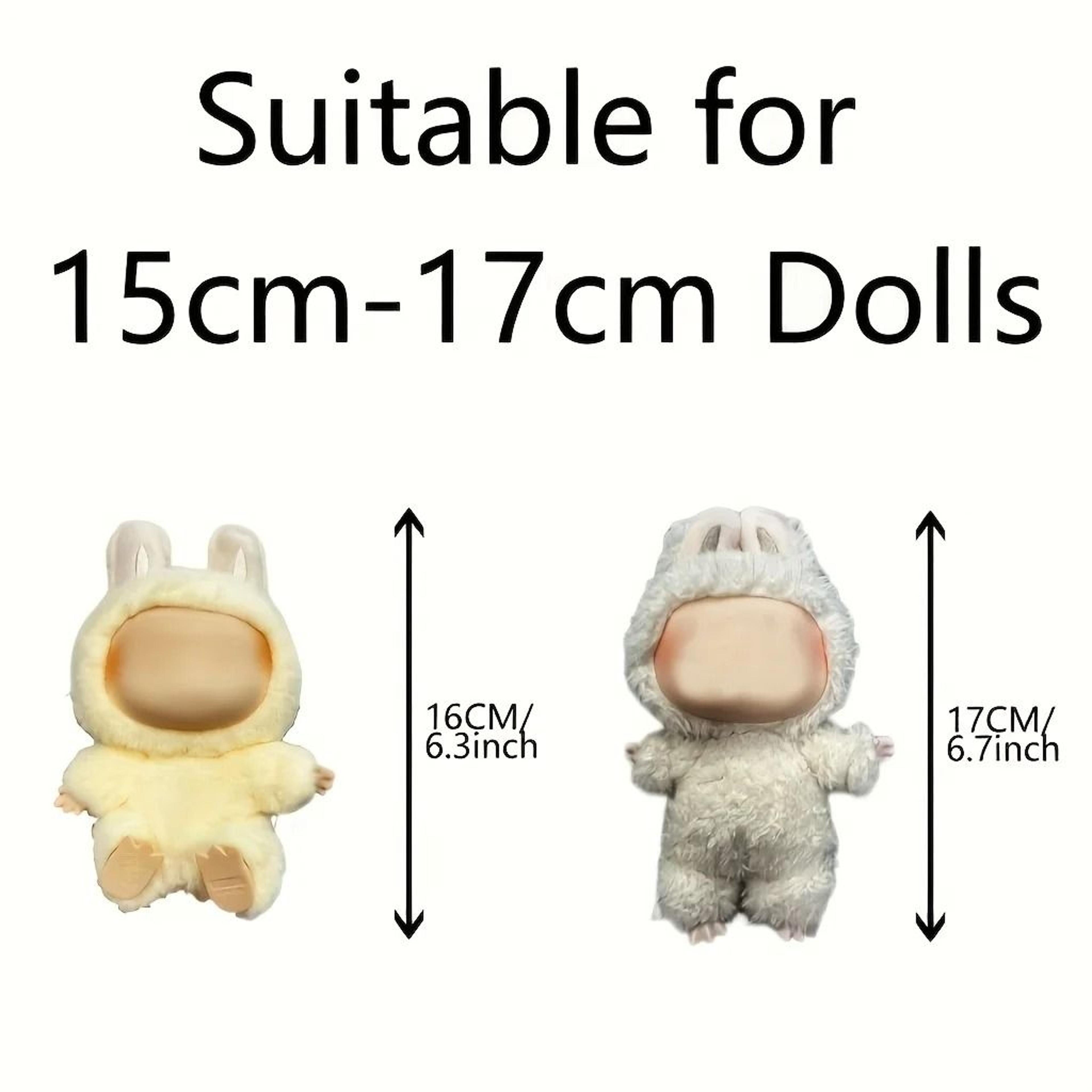 Cute Plush Animal Onesie DressUp Clothes For 15cm17cm Labubu Dolls 5