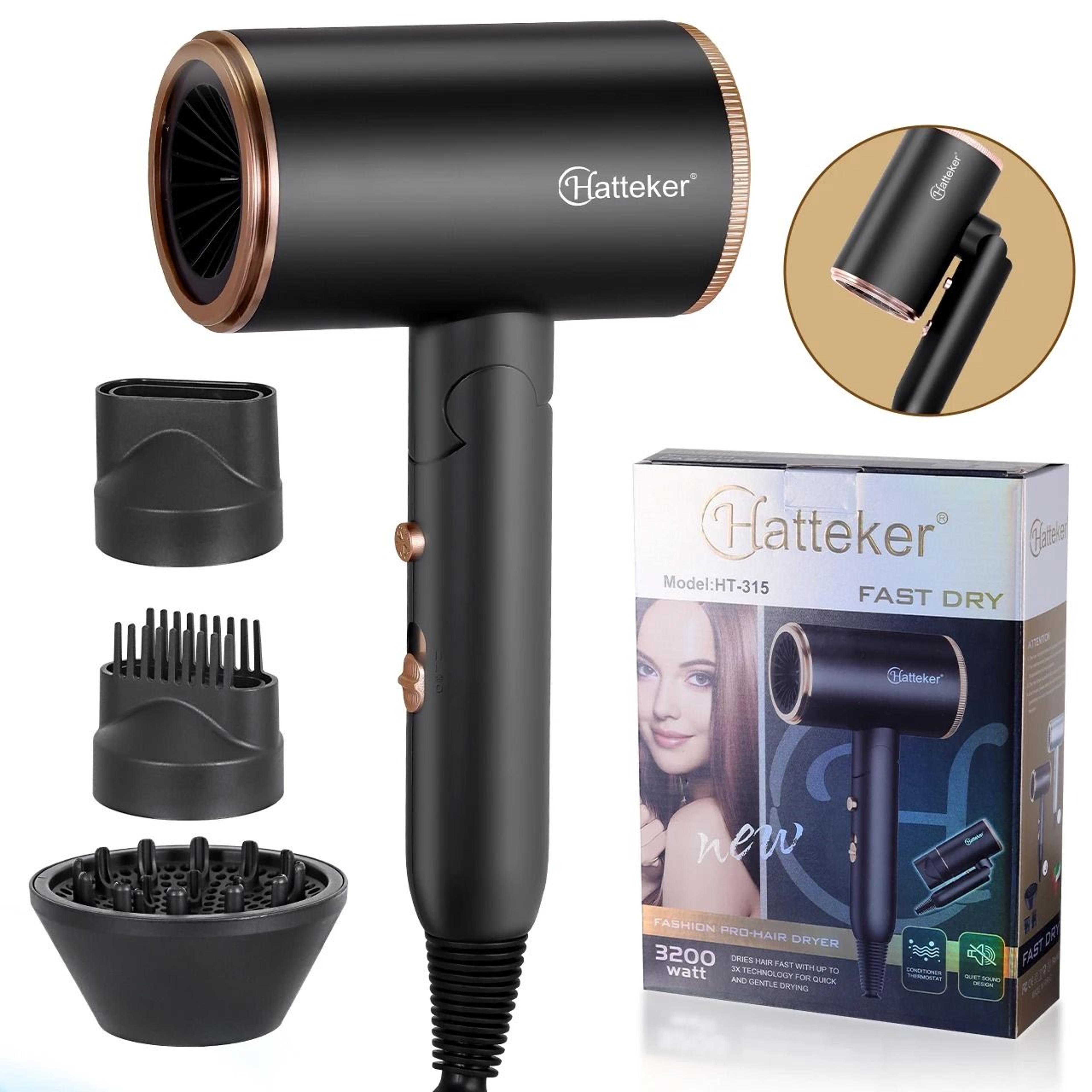 Hatteker Foldable Negative Ion Compact Portable Student Hair Dryer 6