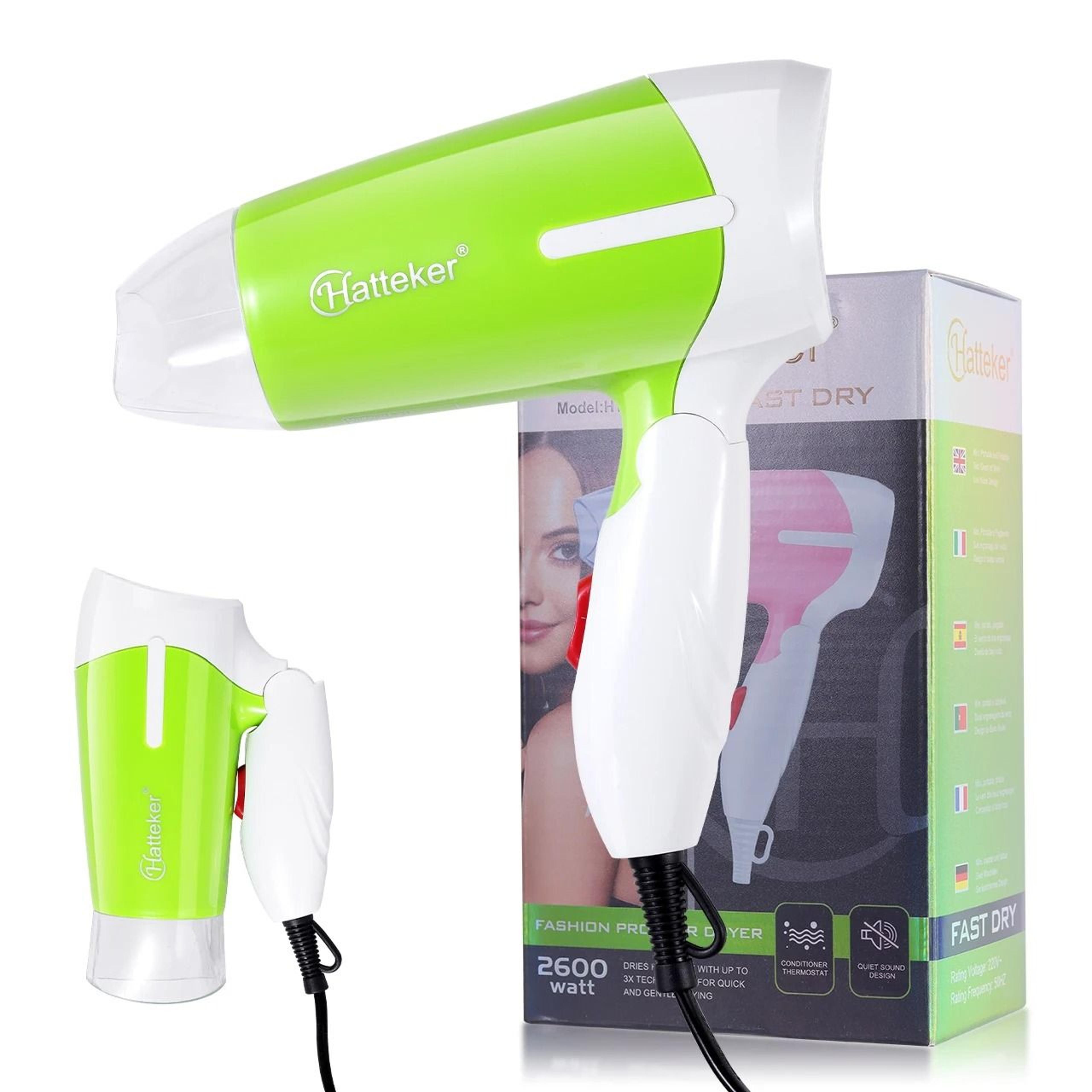 Hatteker 2600W HighPower Foldable Negative Ion Hair Dryer 6