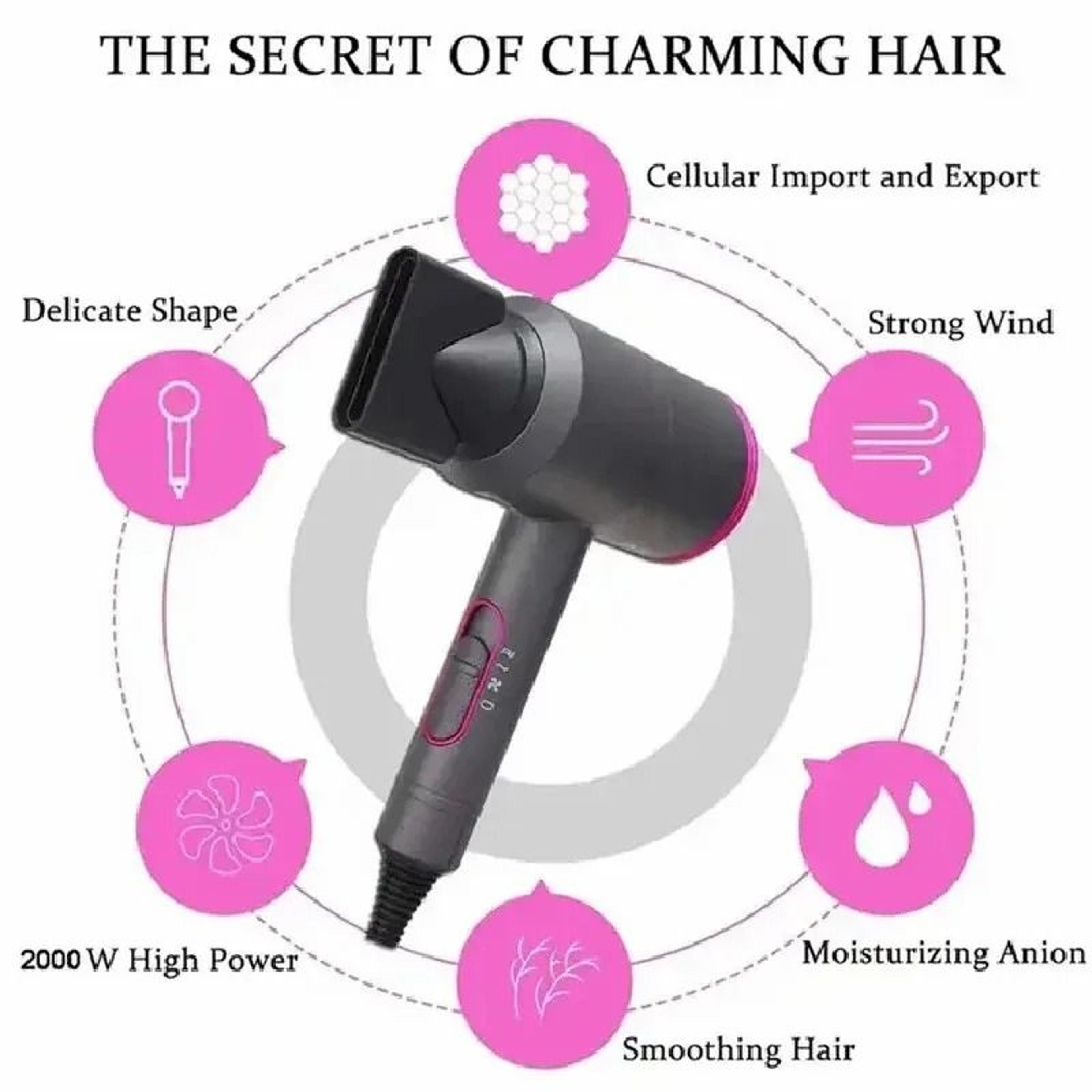 Professional 2000W Negative Ion Salon Hair Dryer With Diffuser 3