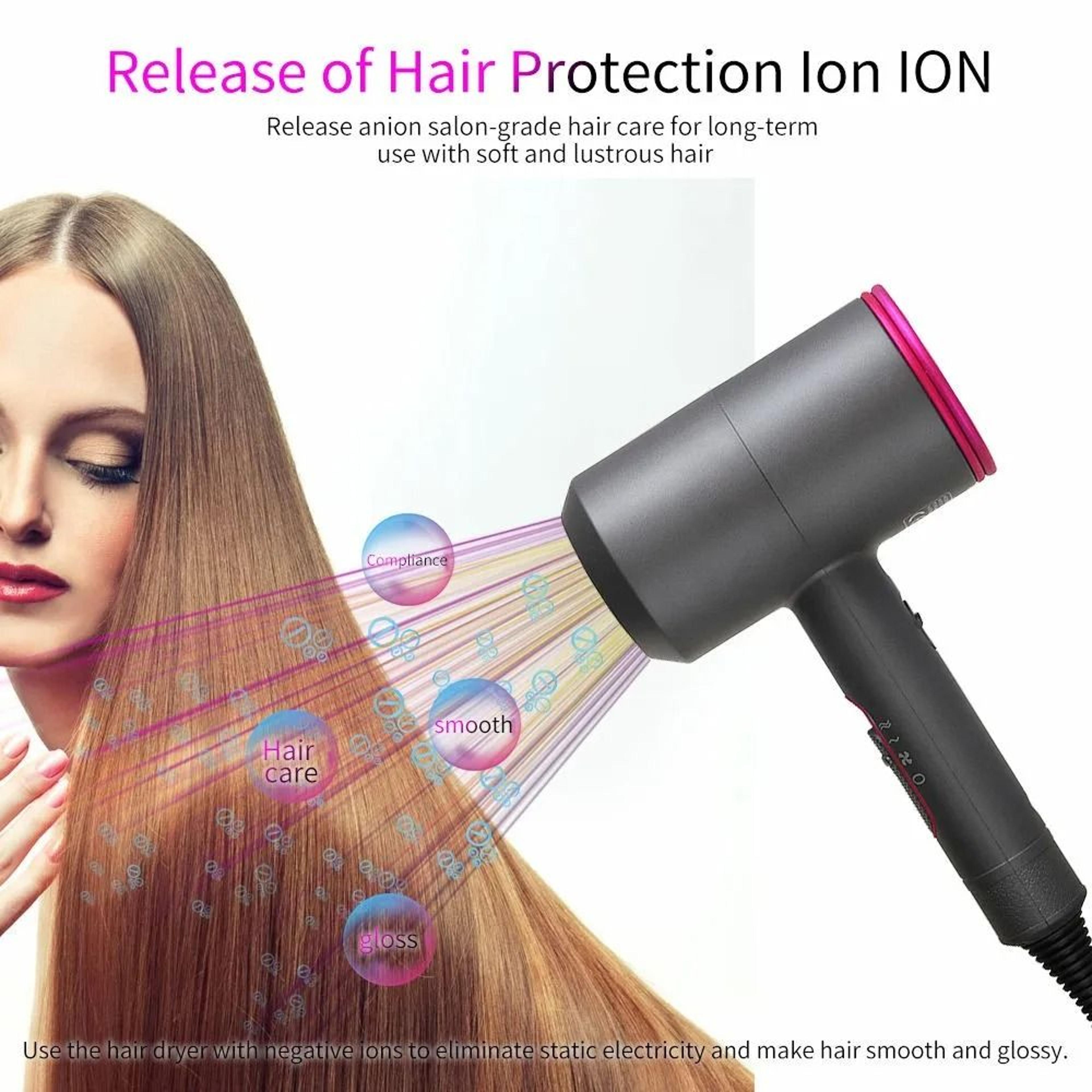 Professional 2000W Negative Ion Salon Hair Dryer With Diffuser 4