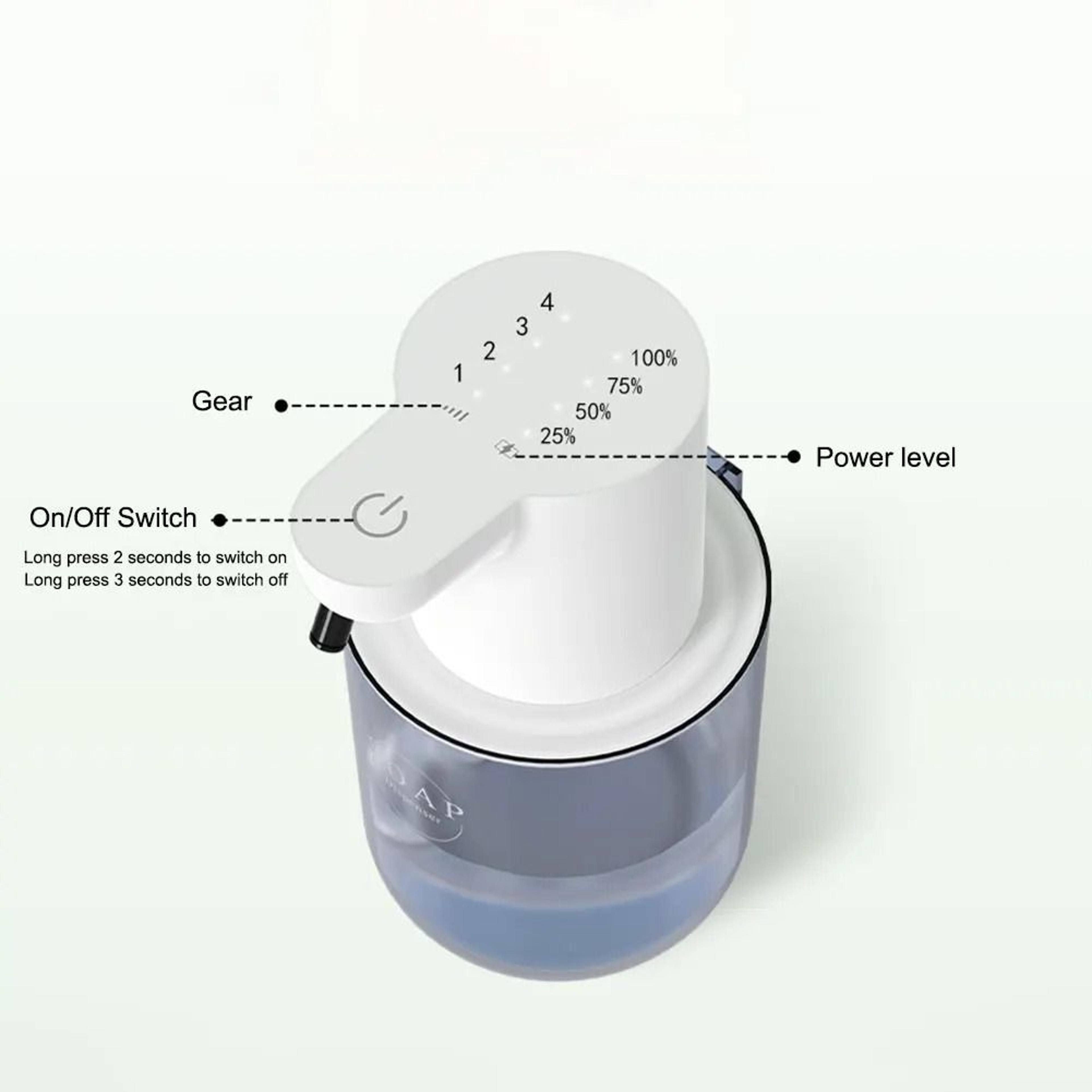 Portable 400ML Automatic Infrared Soap Dispenser FoamGel Output 4
