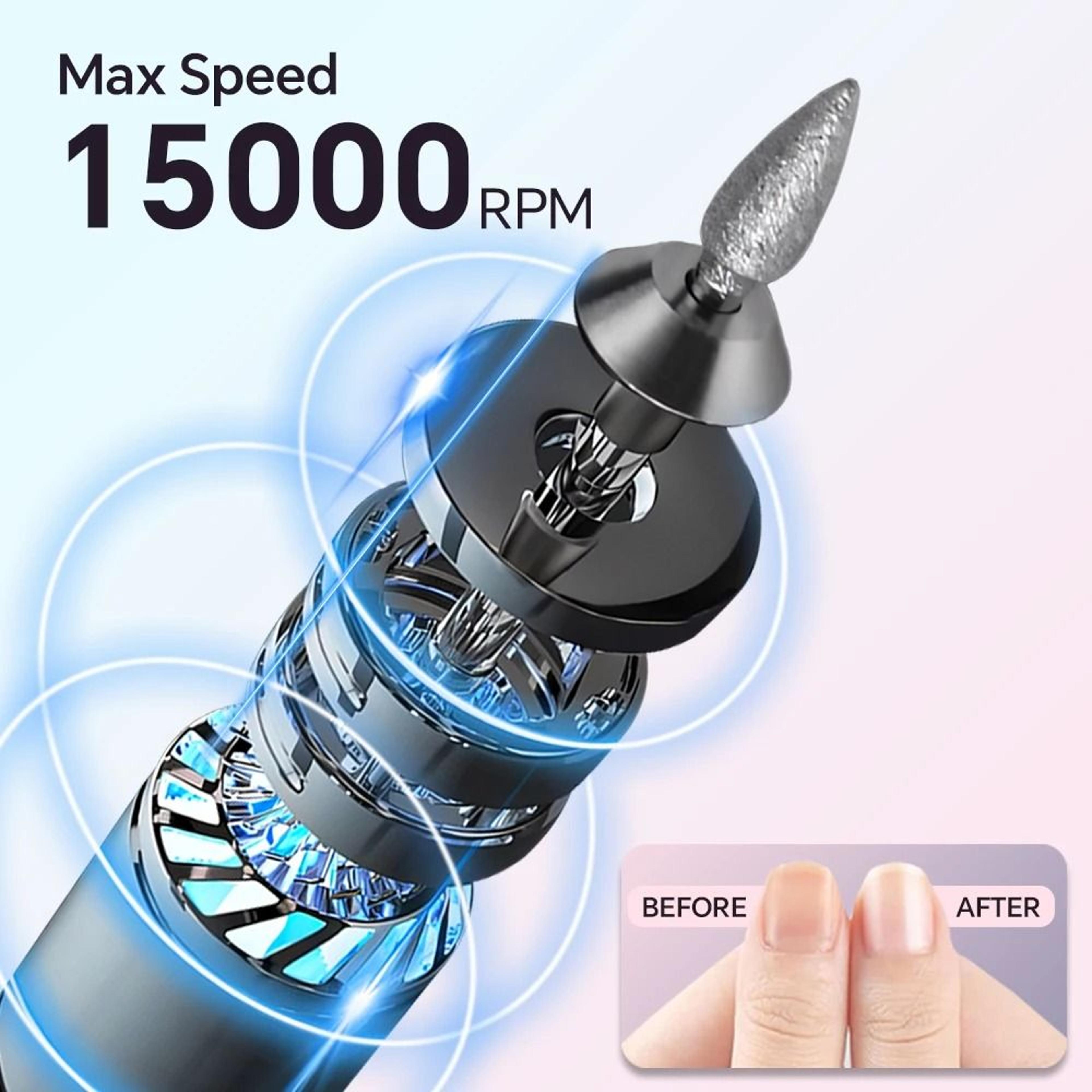 Professional 3Mode Portable Electric Nail Drill  File Kit 3