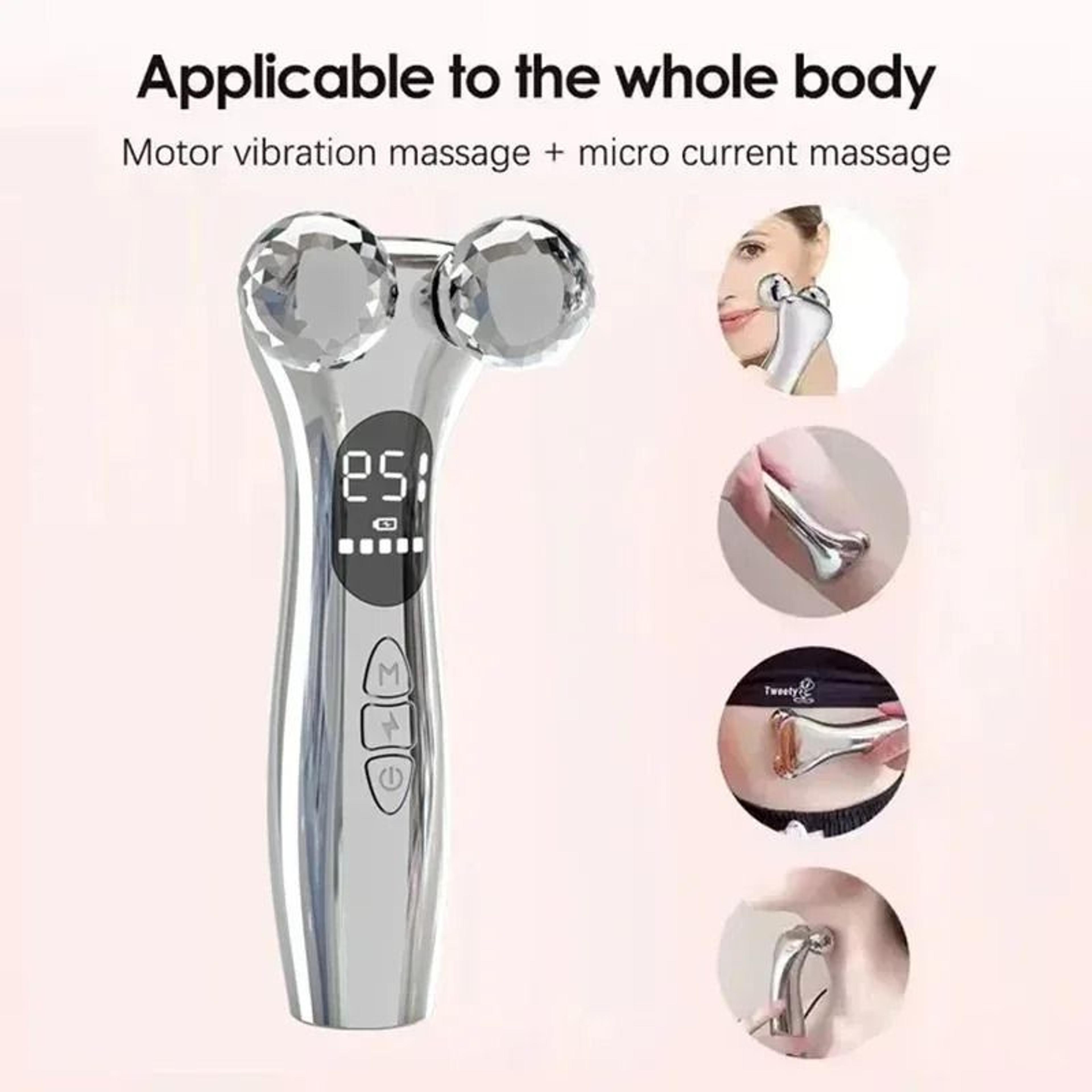Electric Facial Microcurrent Roller Massager With LED Display 1