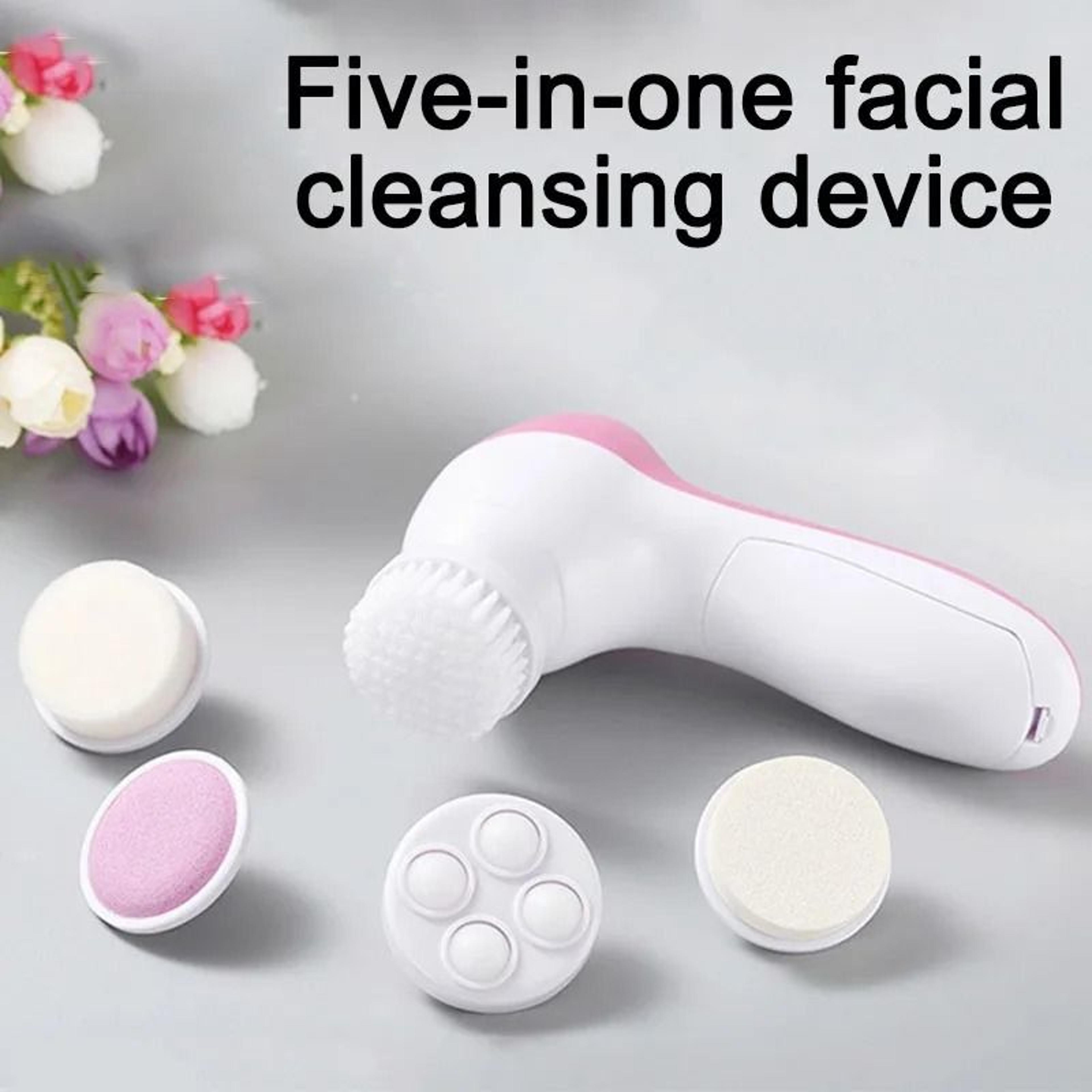 5-in-1 electric facial cleaning brush & cleansing device