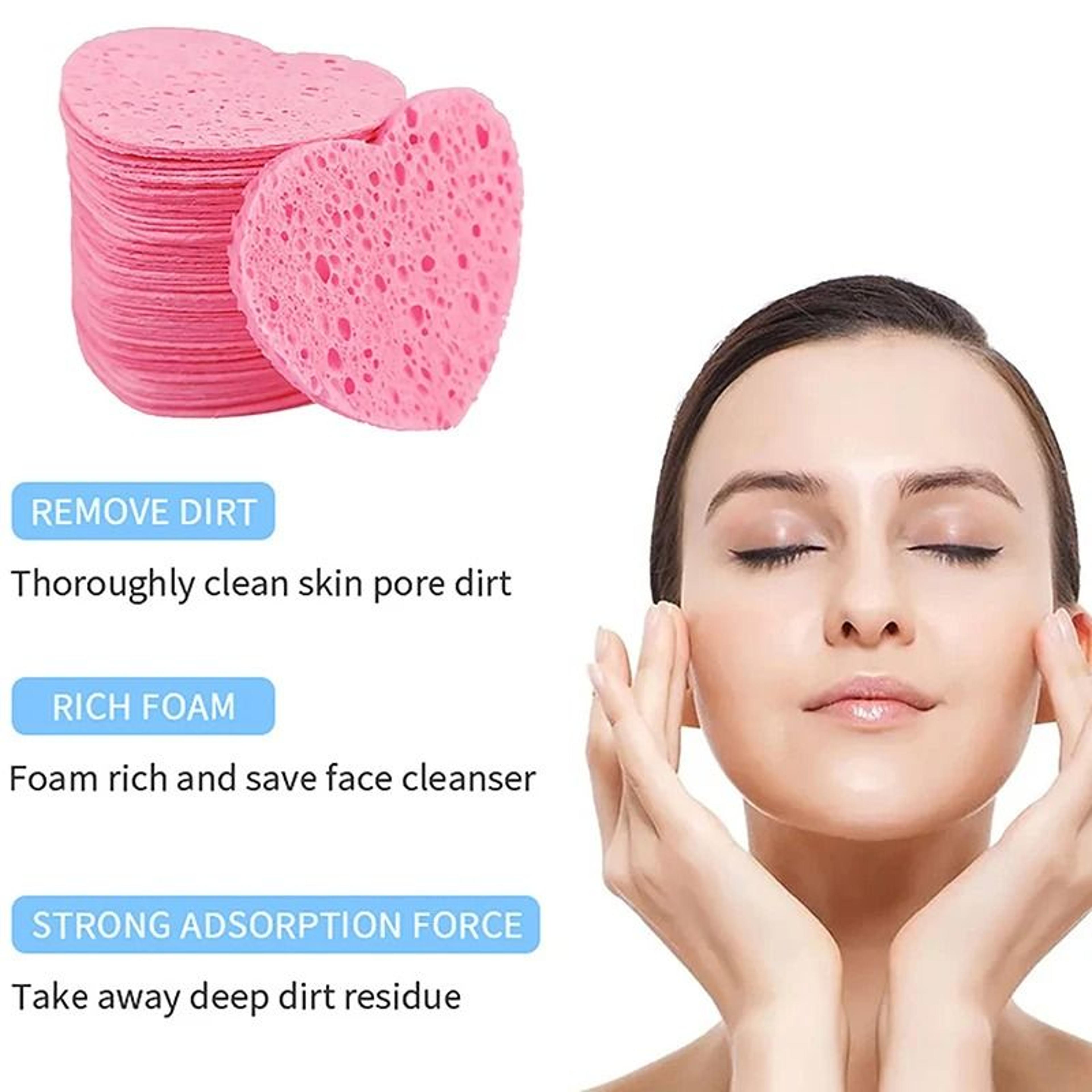 HeartShaped Natural Wood Pulp Compressed Sponge Set 2