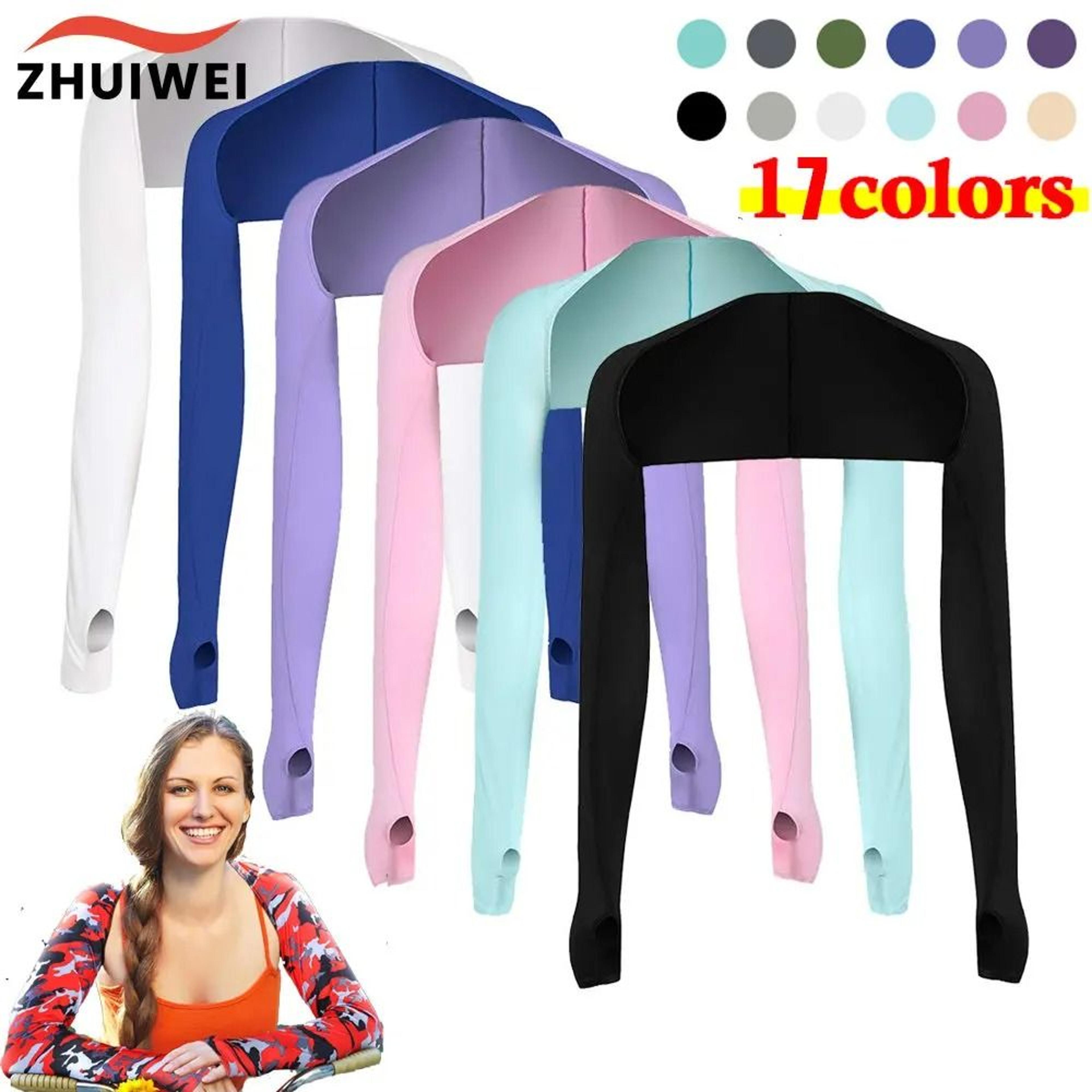 one-piece ultra-thin shawl cooling arm sleeves & uv sun guard