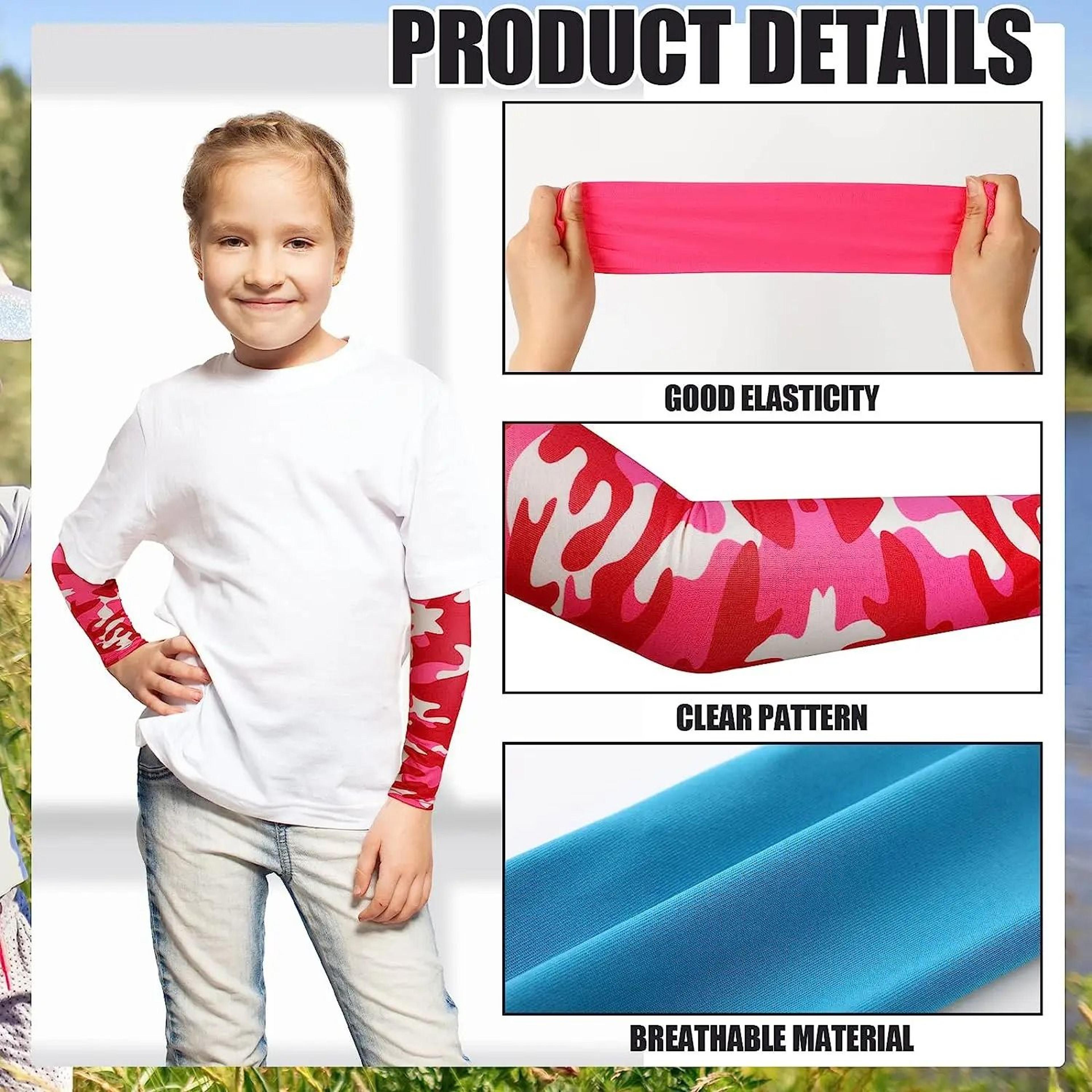 Kids Cooling UV Sun Protection Arm Sleeves 2