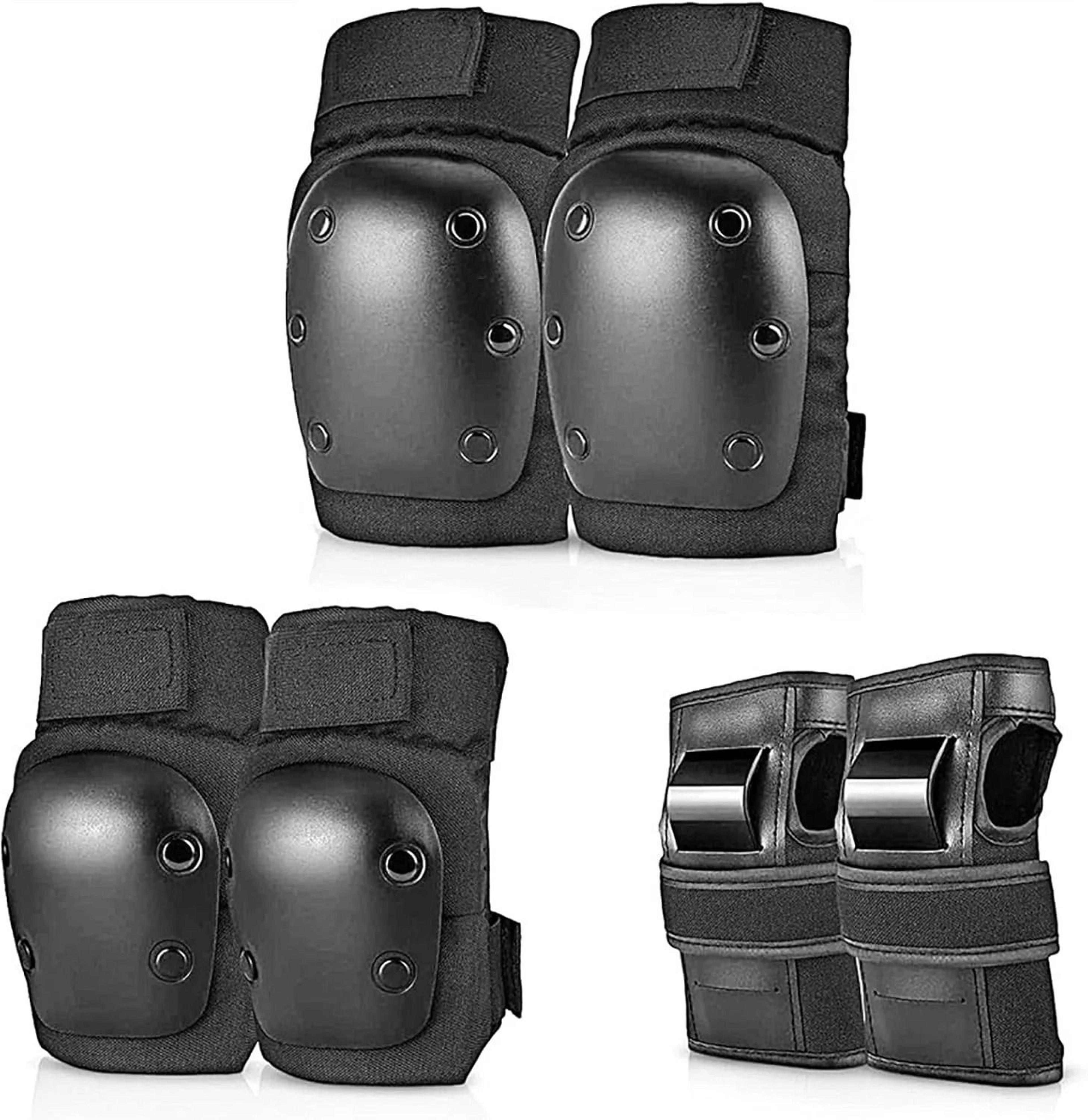 6-in-1 protective gear set with knee pads, elbow pads & wrist guards for youth & adults