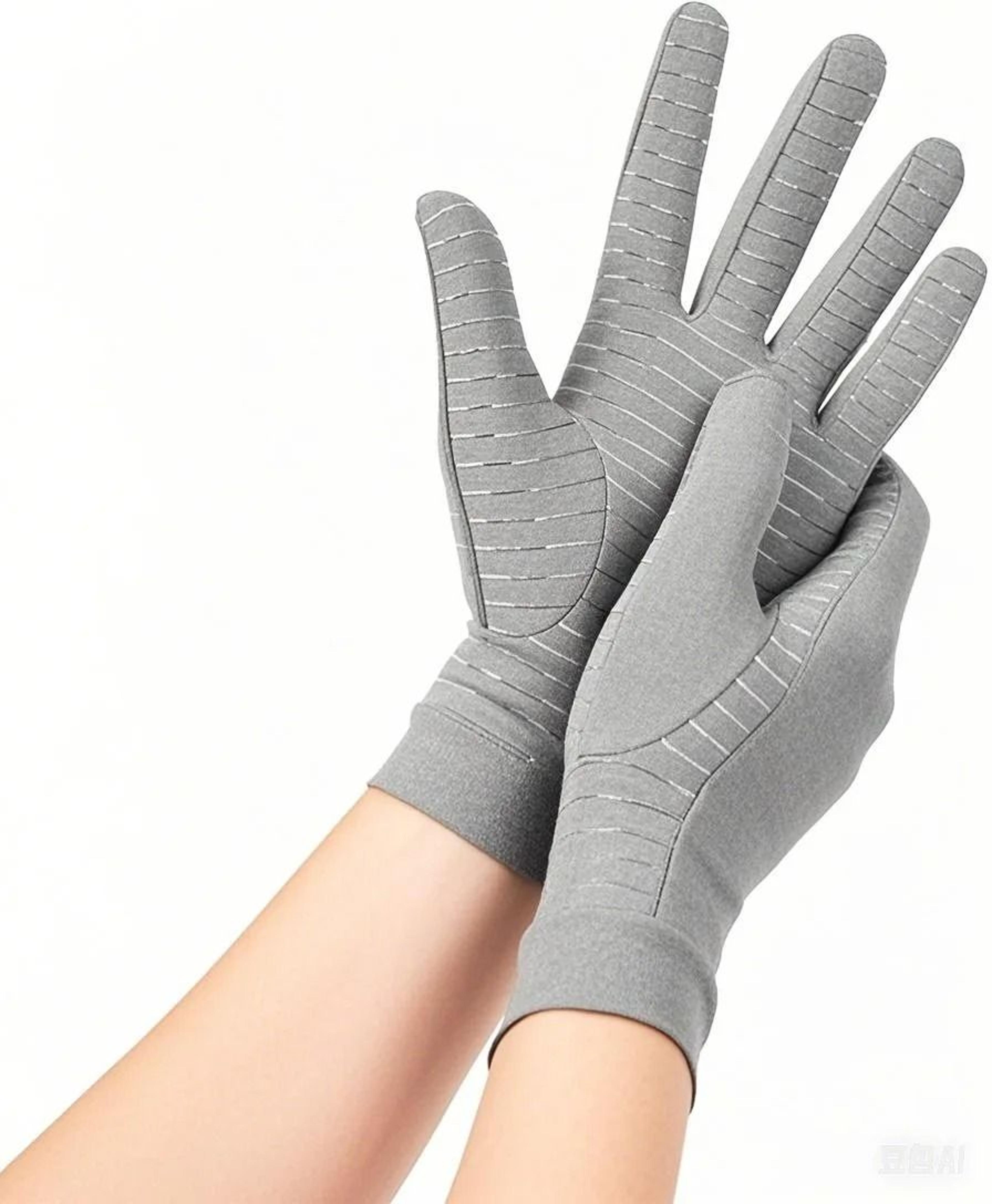 Copper Infused Full Finger Compression Gloves For Arthritis Joint Pain Relief 8