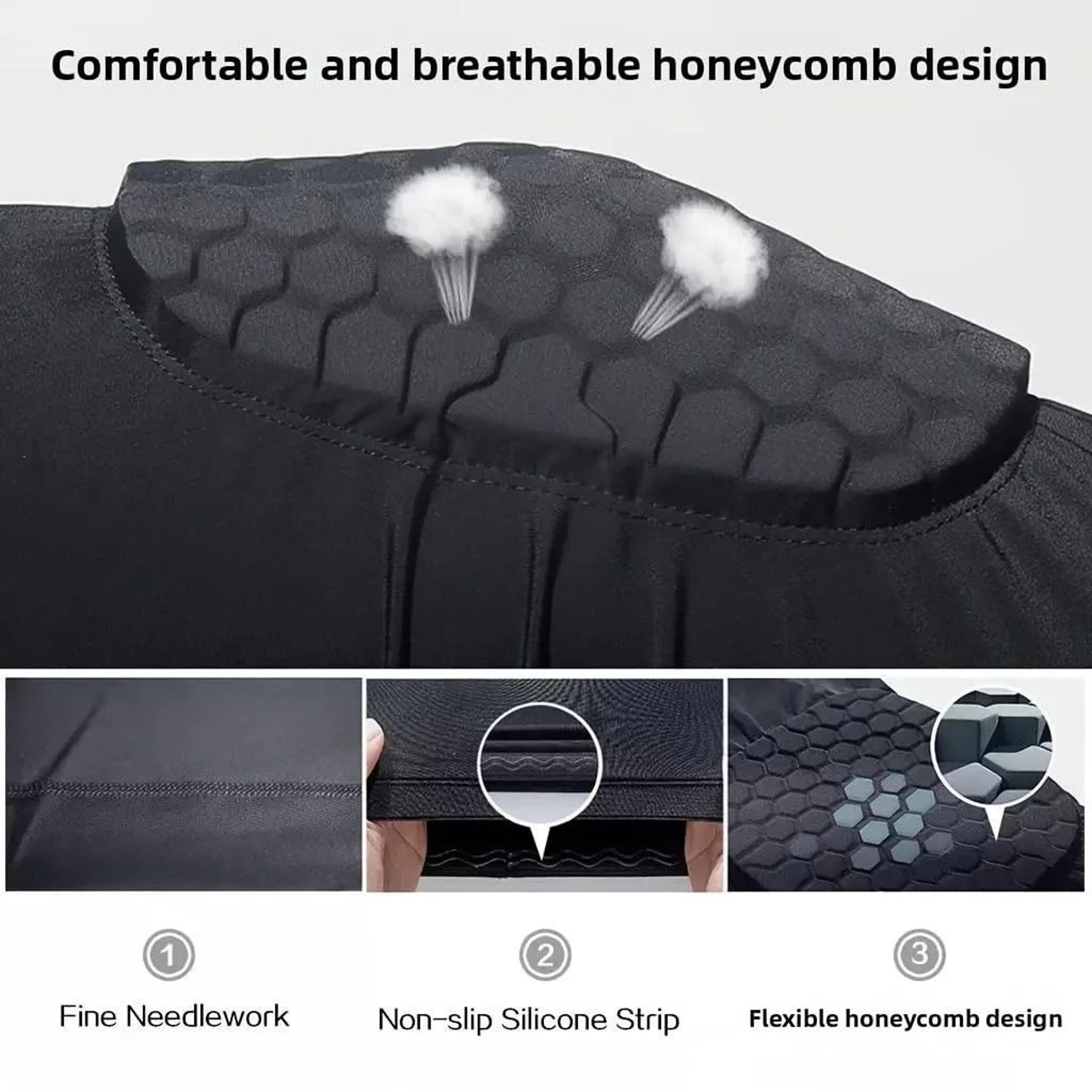 Honeycomb Padded Knee Compression Sleeve For Basketball And Volleyball 2
