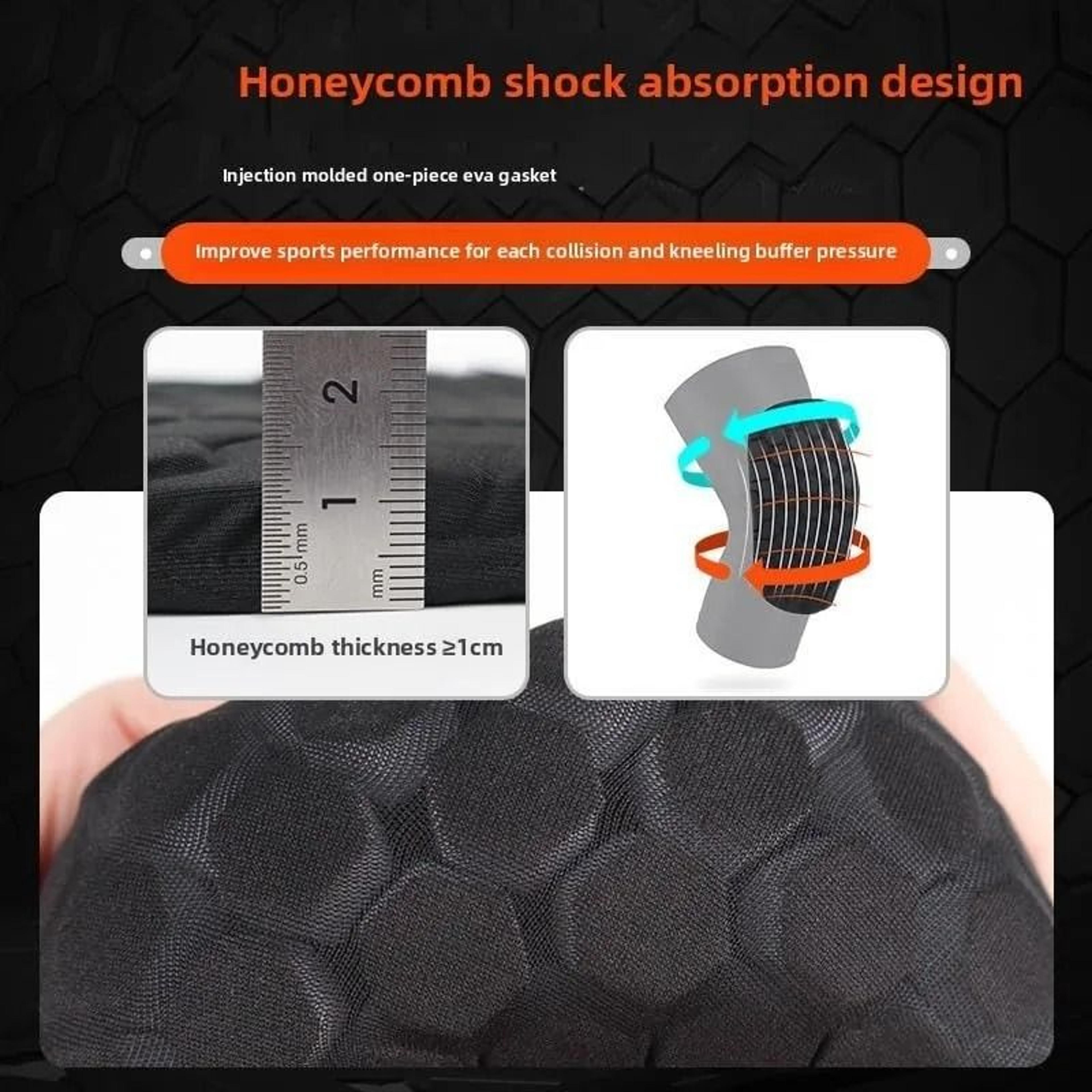 Honeycomb Padded Knee Compression Sleeve For Basketball And Volleyball 3