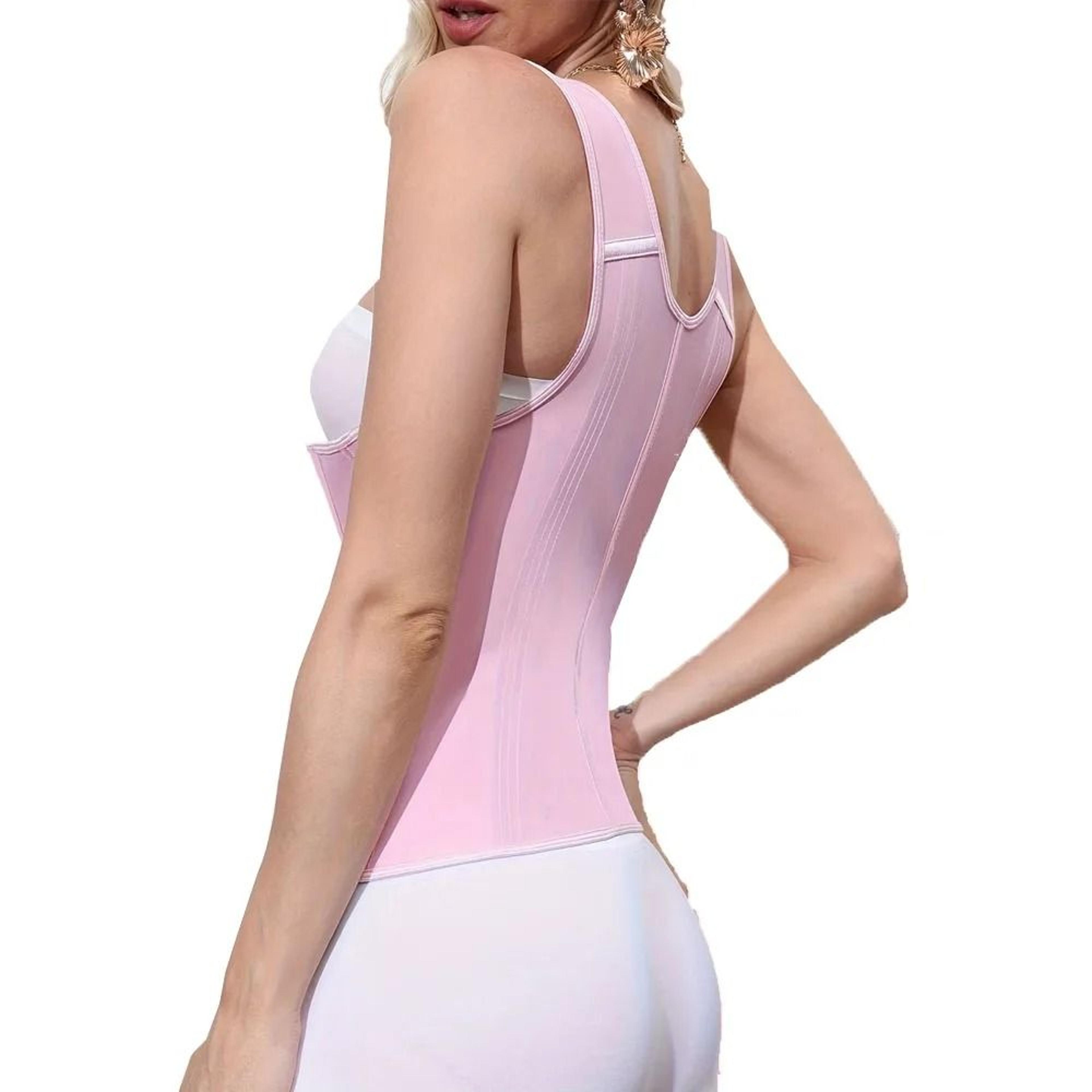 Womens Plus Size Hard Control Tummy Corset Vest 2