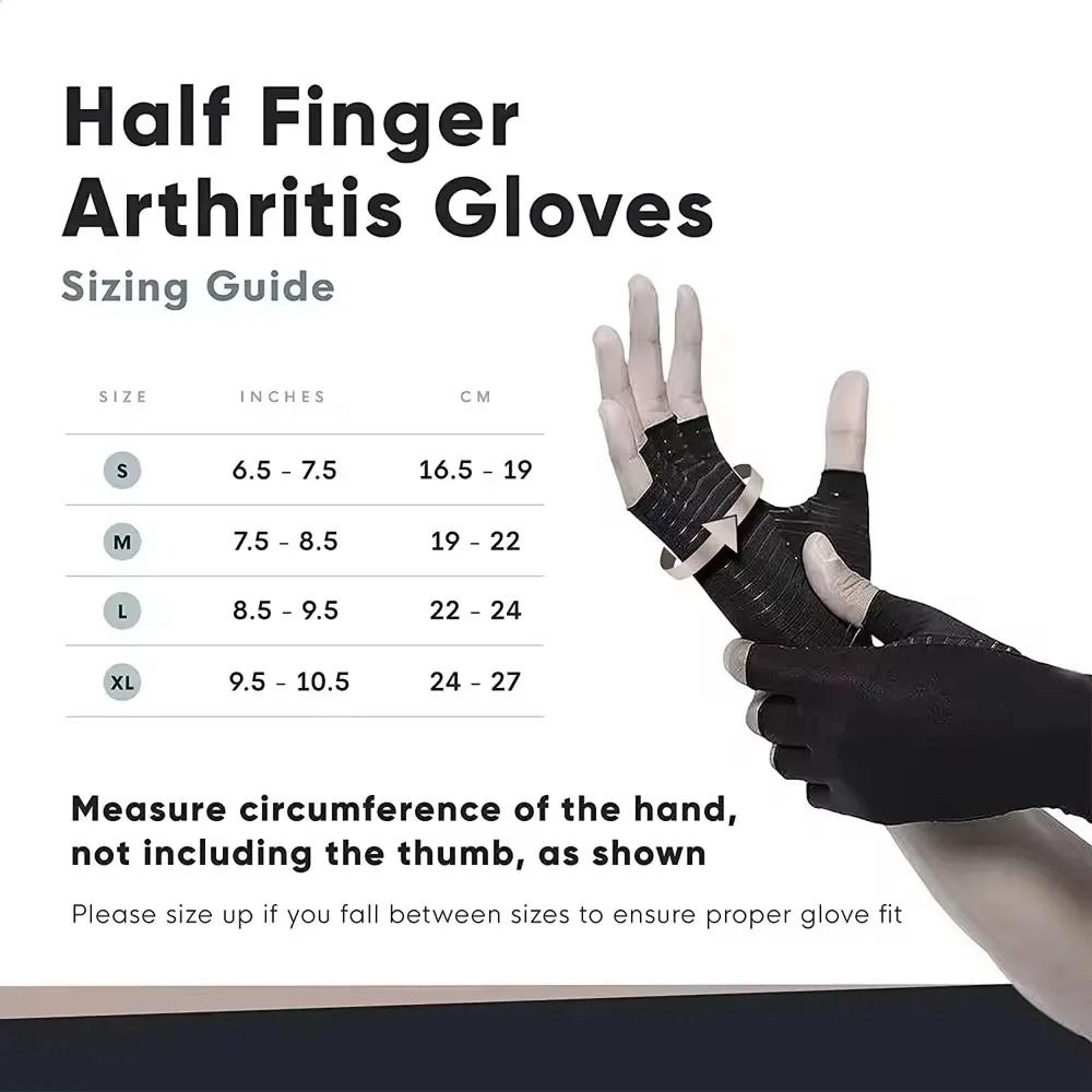 Compression Arthritis Gloves With Wrist Strap 1 Pair Pack 1