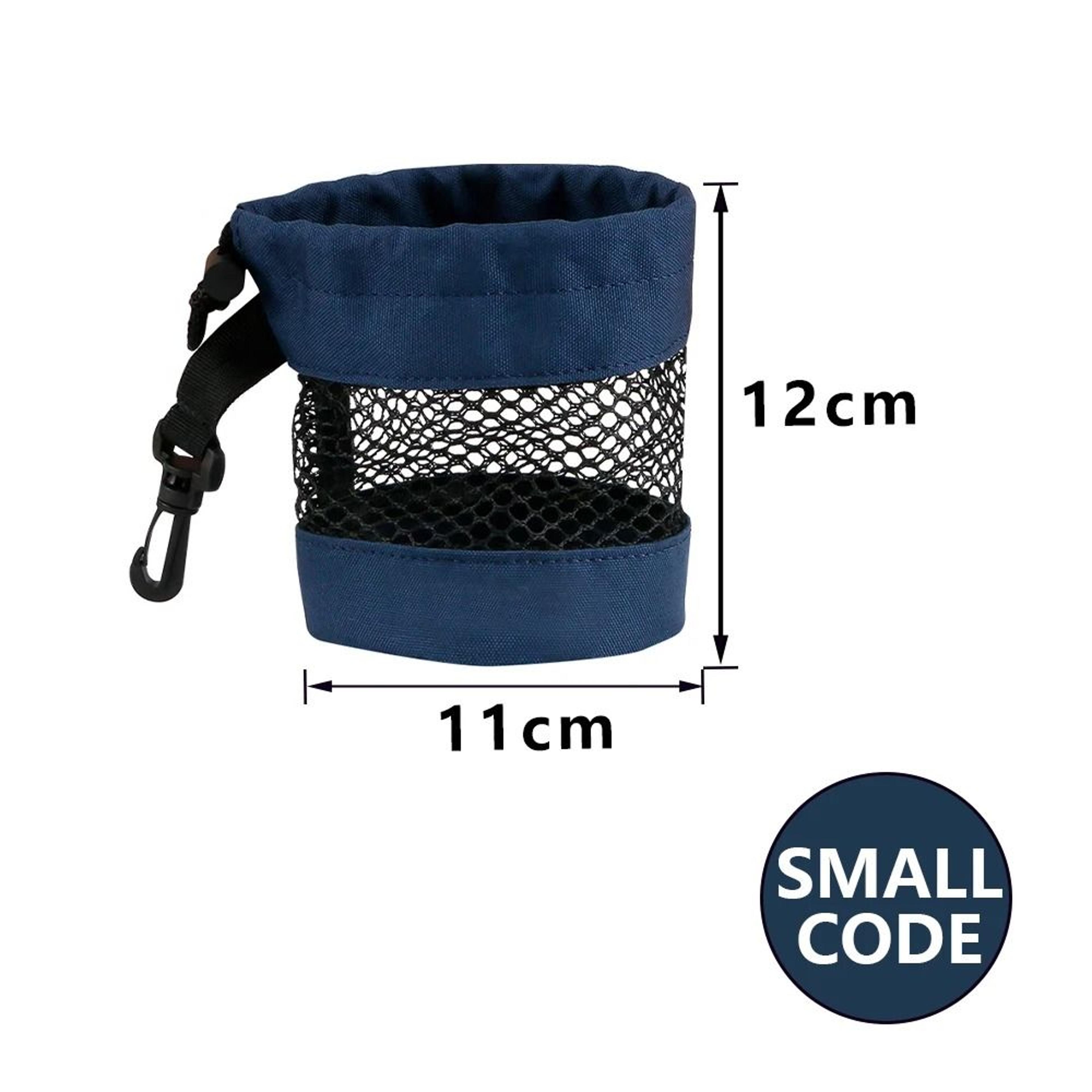 Black Golf Ball Pouch Bag With Mesh Nylon 10