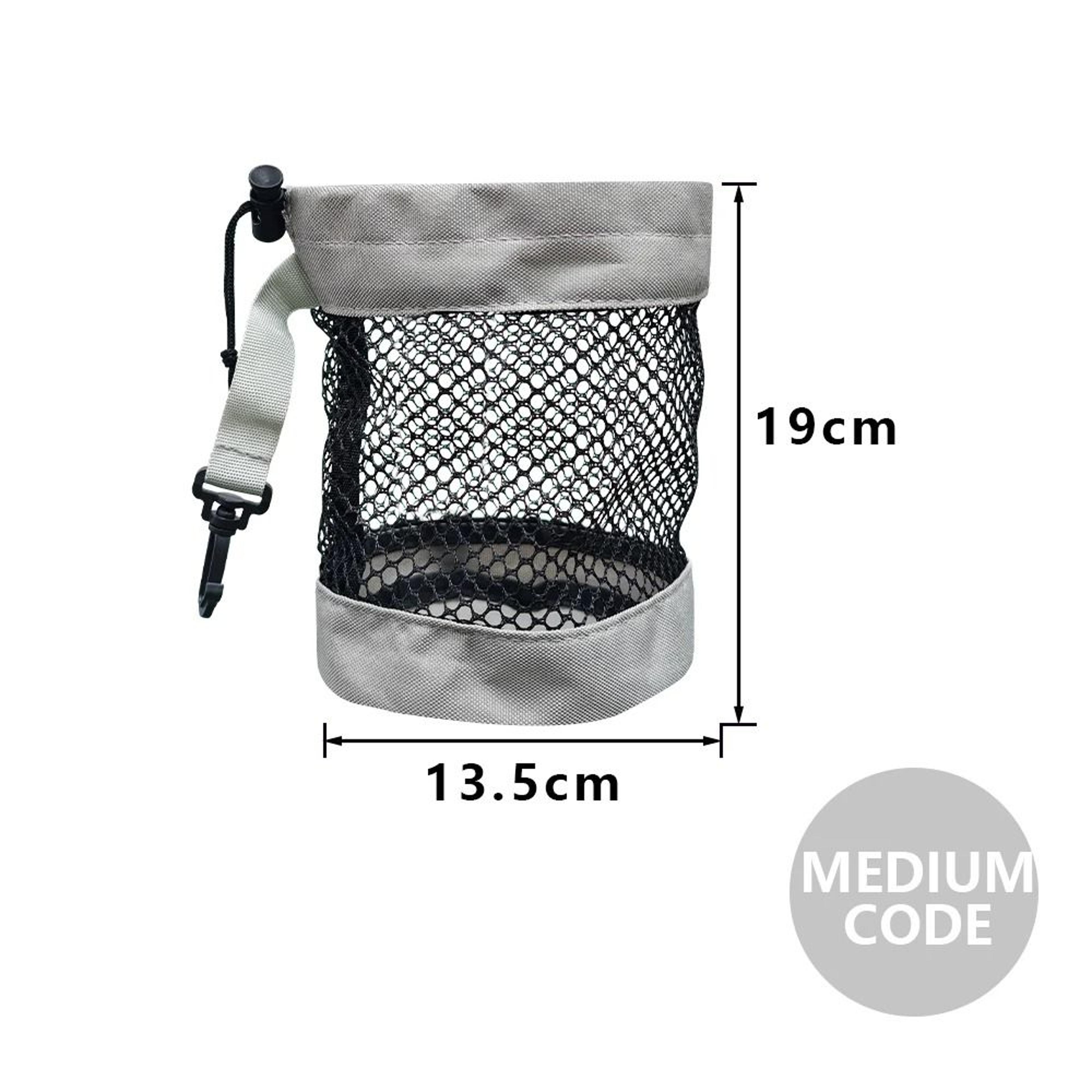 Black Golf Ball Pouch Bag With Mesh Nylon 14