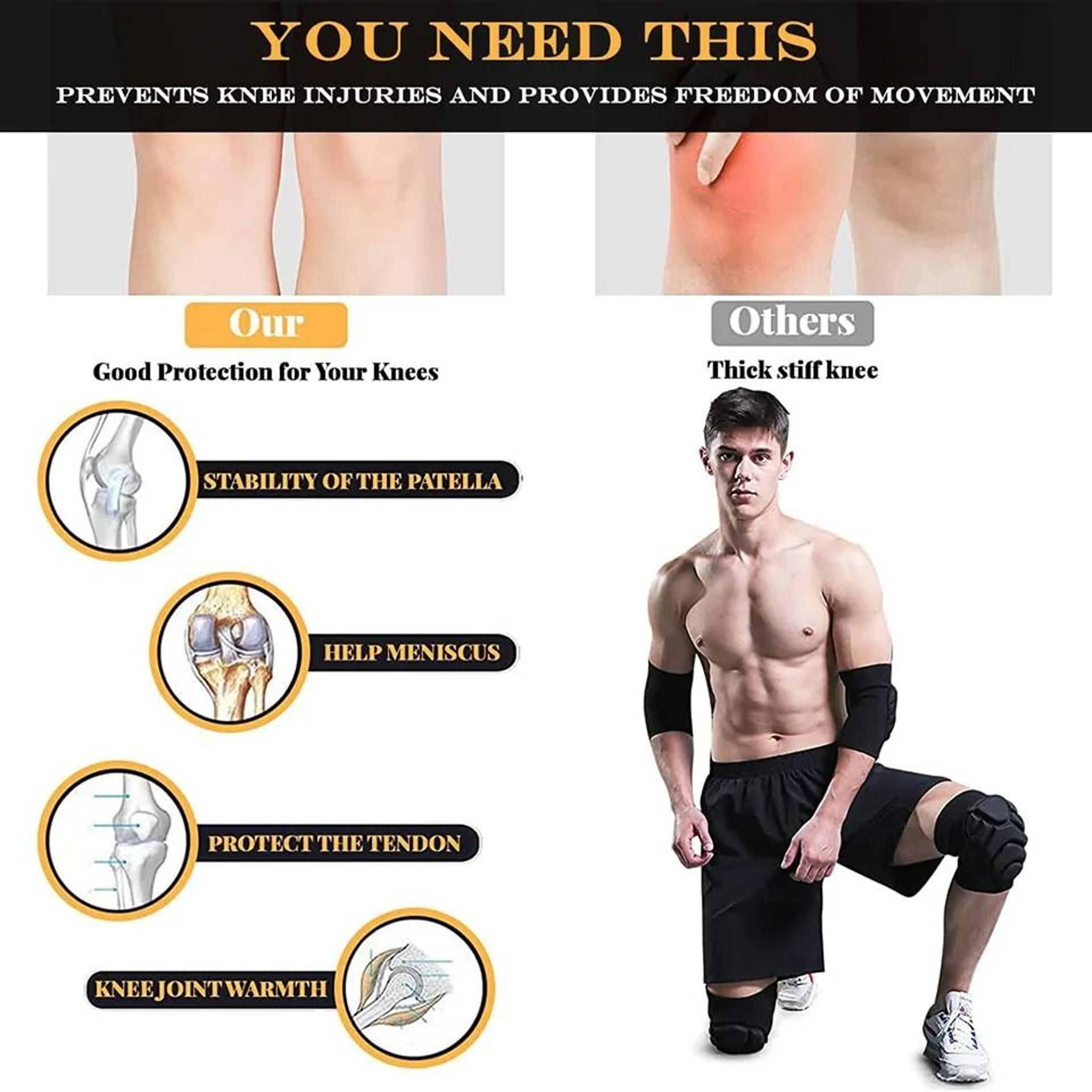 AOLIKES AntiSlip Collision Avoidance Knee Pads With Thick EVA Foam 3