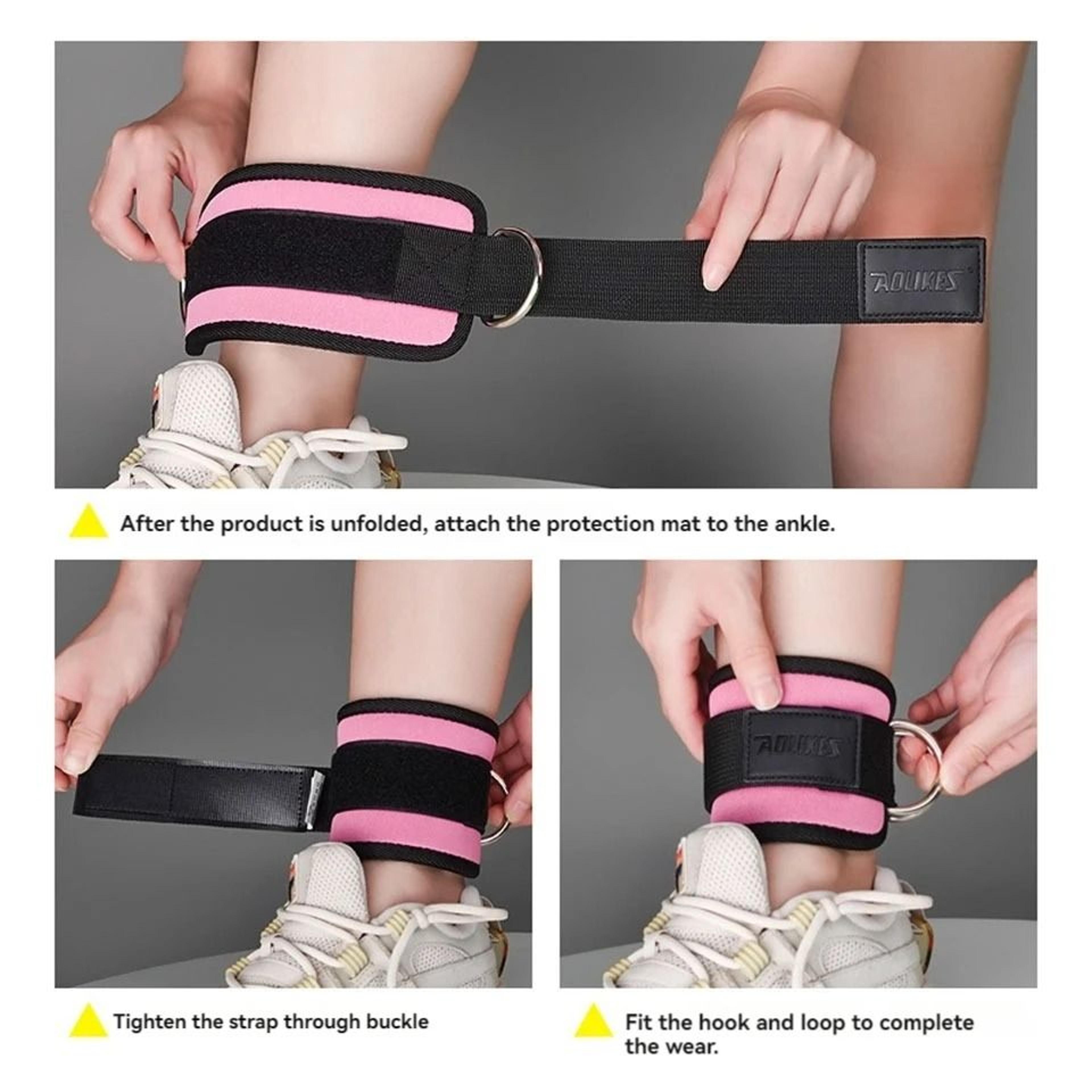 AOLIKES Adjustable DRing Ankle Straps For Cable Machines 3