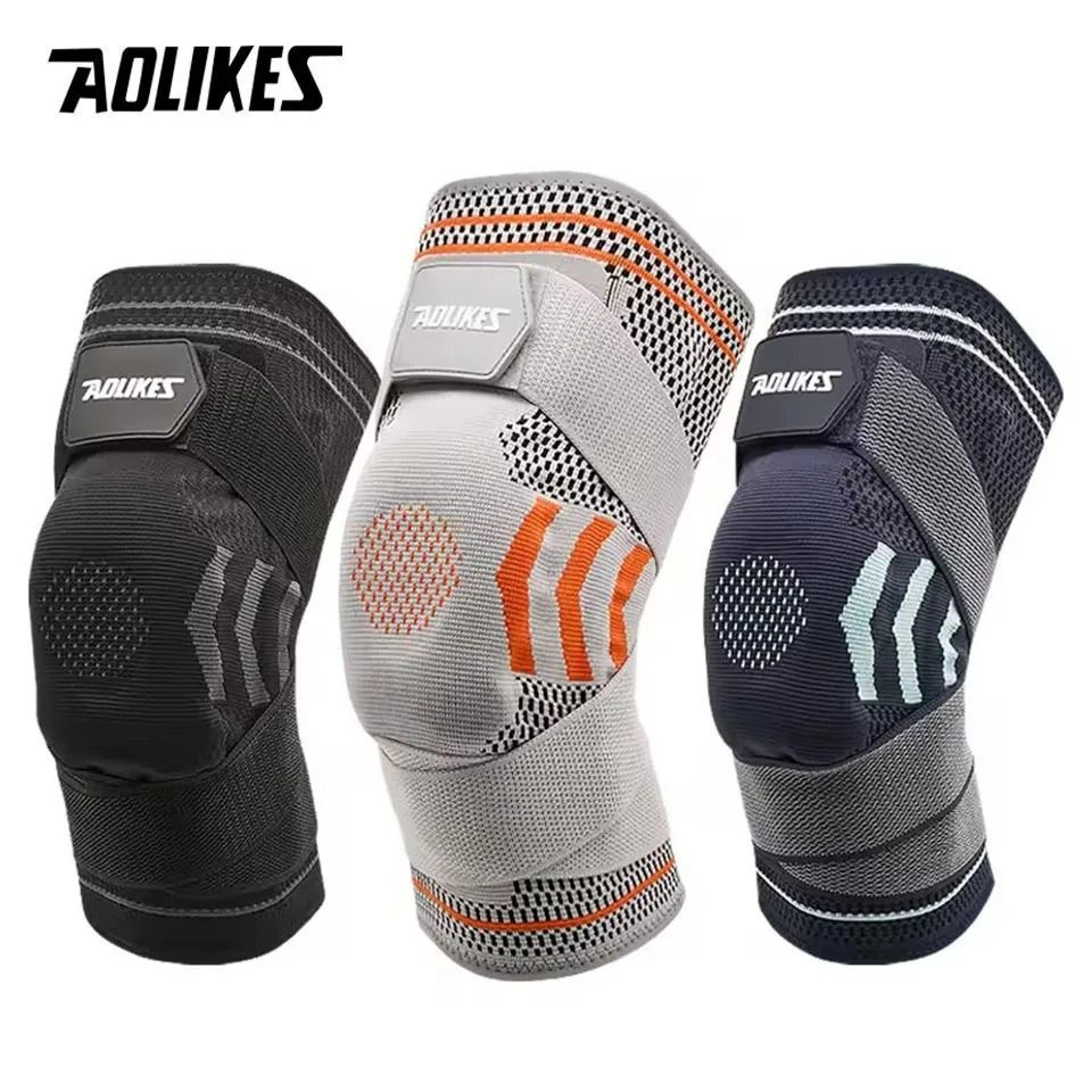 aolikes patella knee brace with dual tendon support straps and silicone gel pad