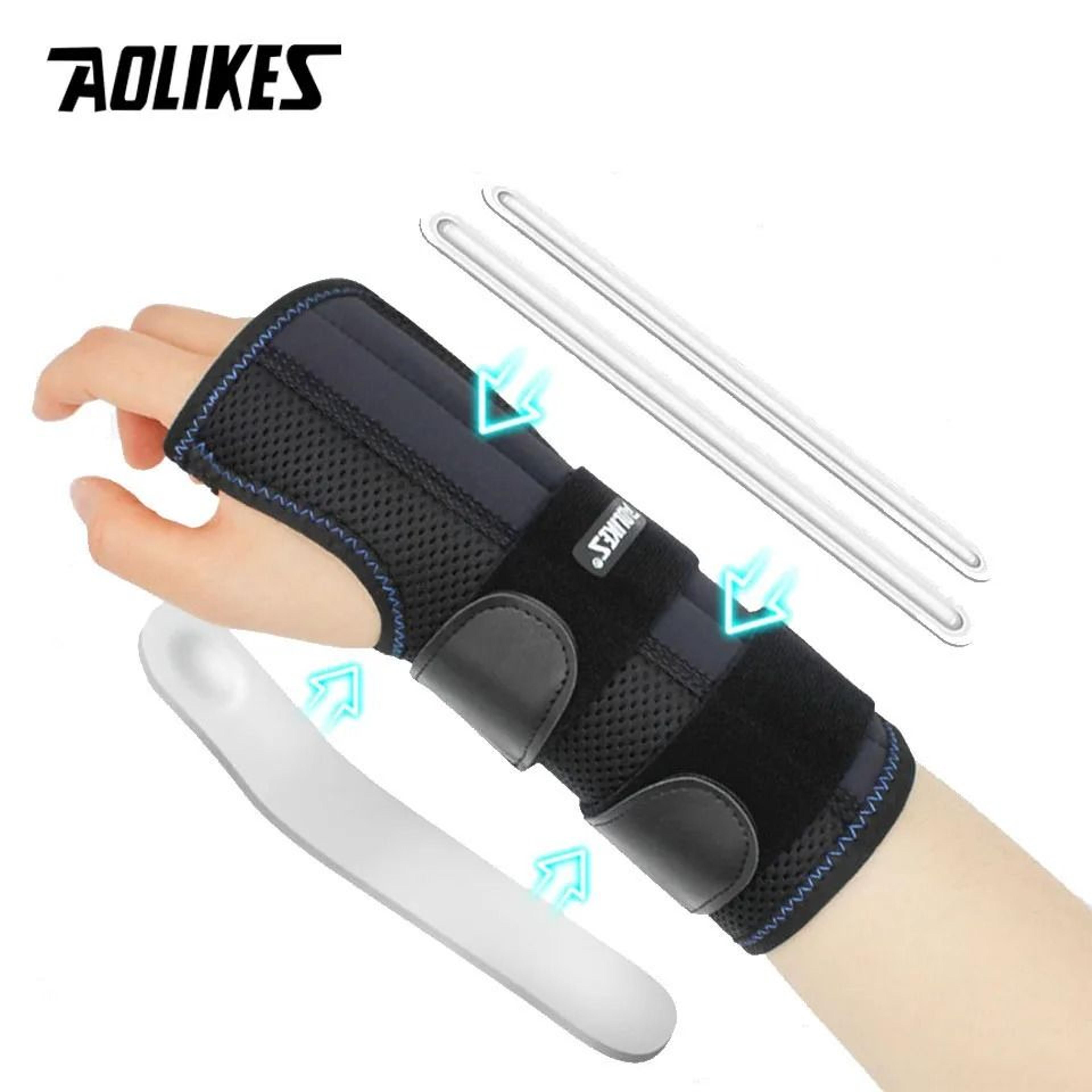 aolikes orthopedic carpal tunnel wrist brace with 3 stabilizing stays (night & day support)