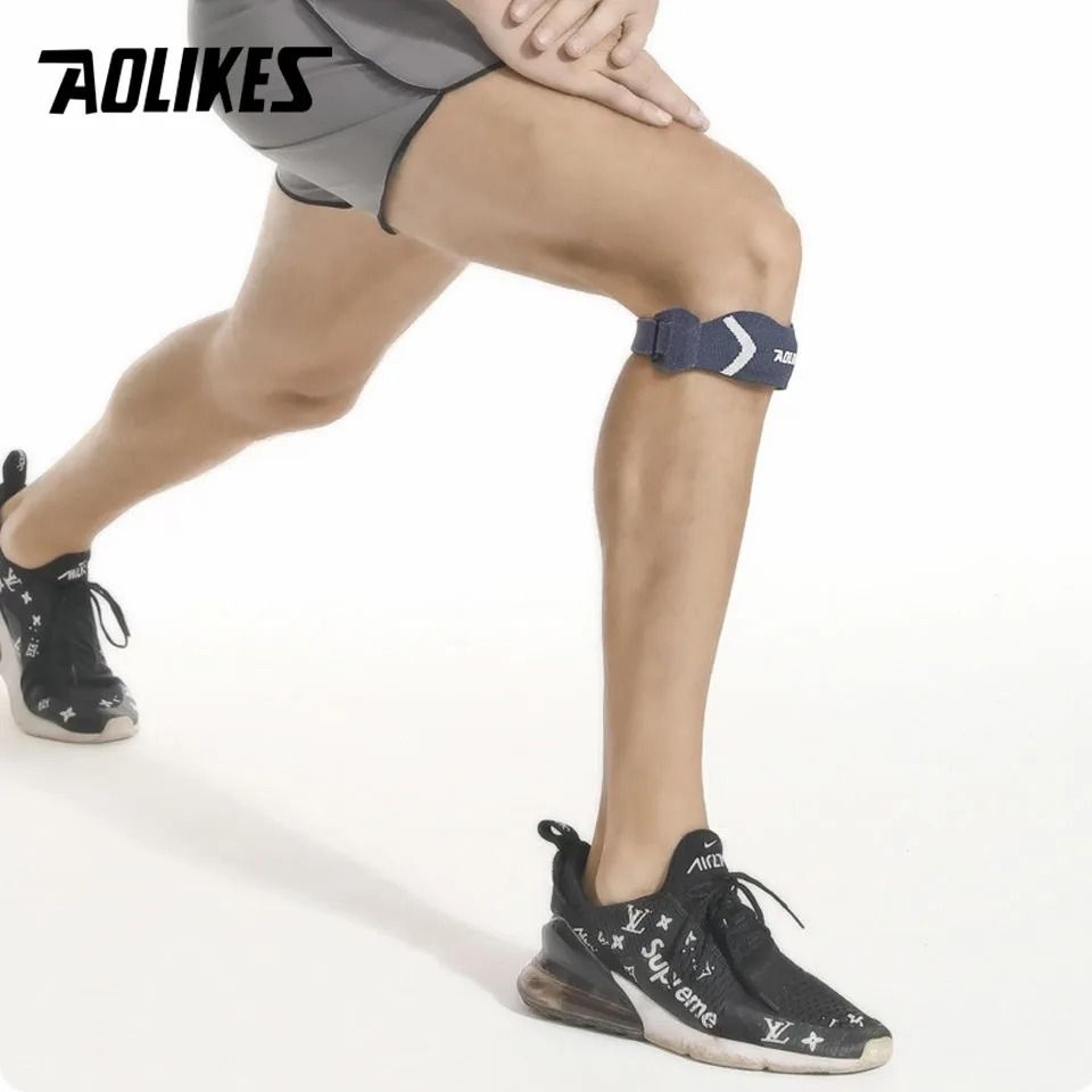 AOLIKES Adjustable Patellar Tendon Stabilizer Strap And Compression Knee Support Band 4