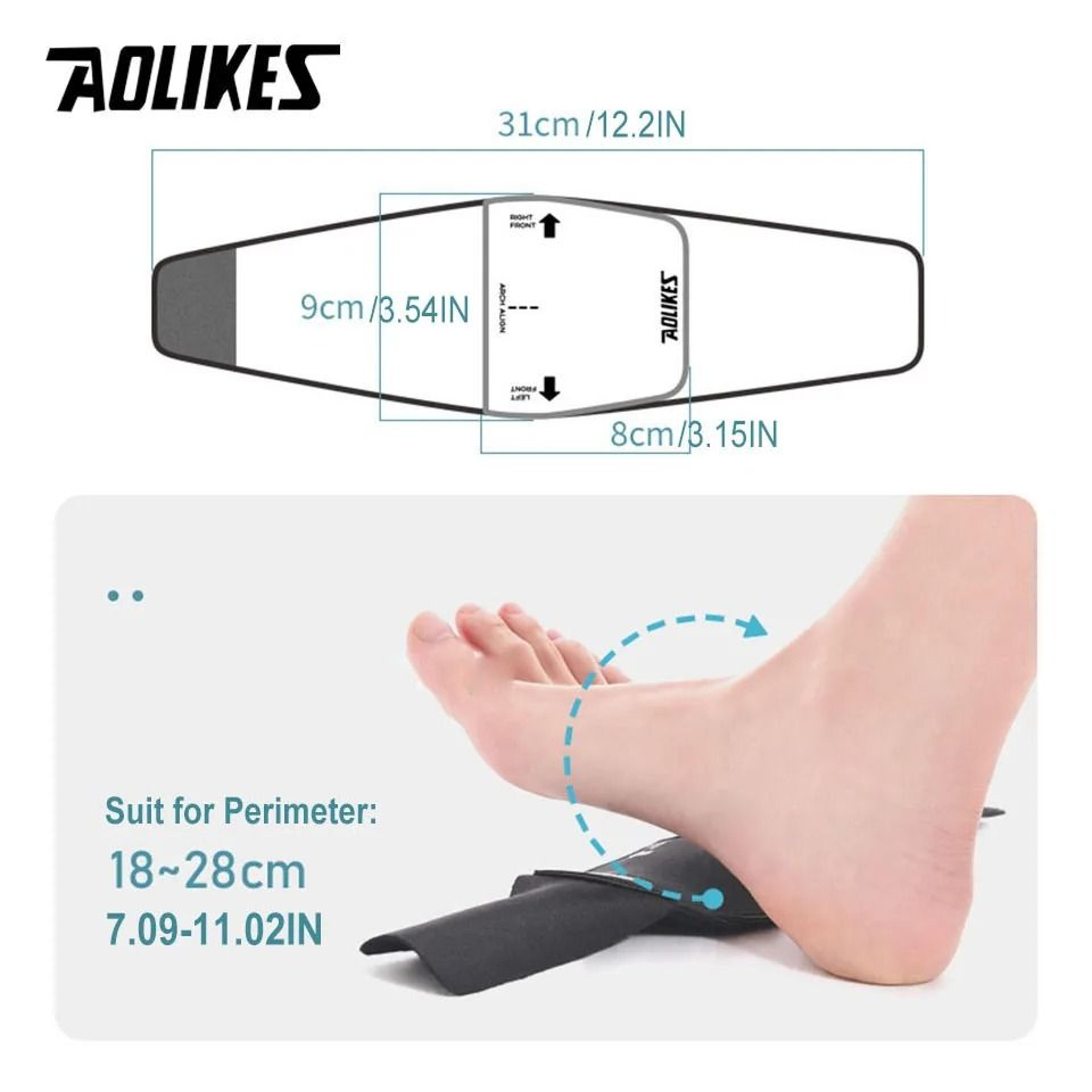 AOLIKES Adjustable Arch Support Pads With Cushion Compression Sleeves For Flat Feet And Plantar Fas 5