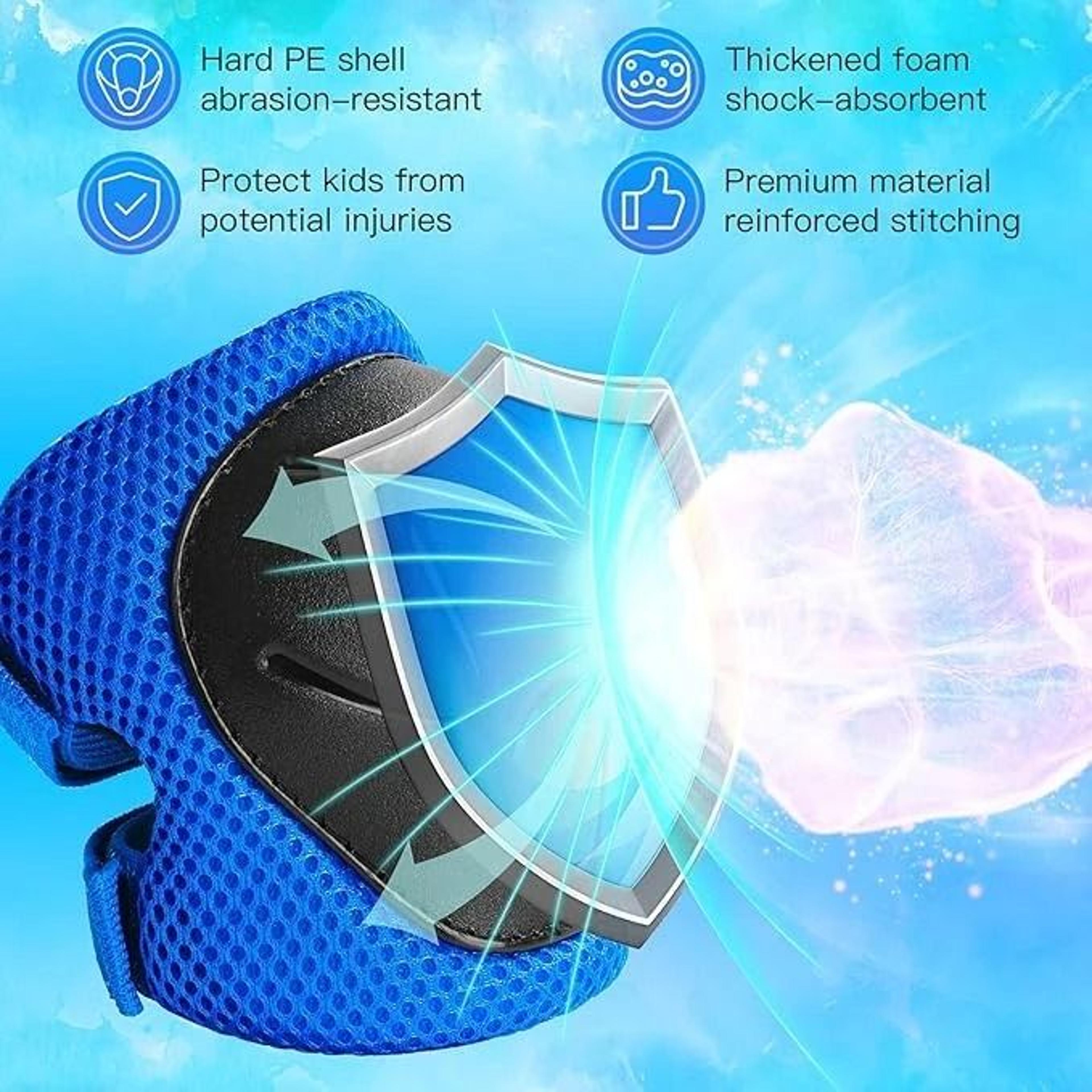 6PCS Kids Protective Gear Set With Knee Pads Elbow Pads  Wrist Guards 2