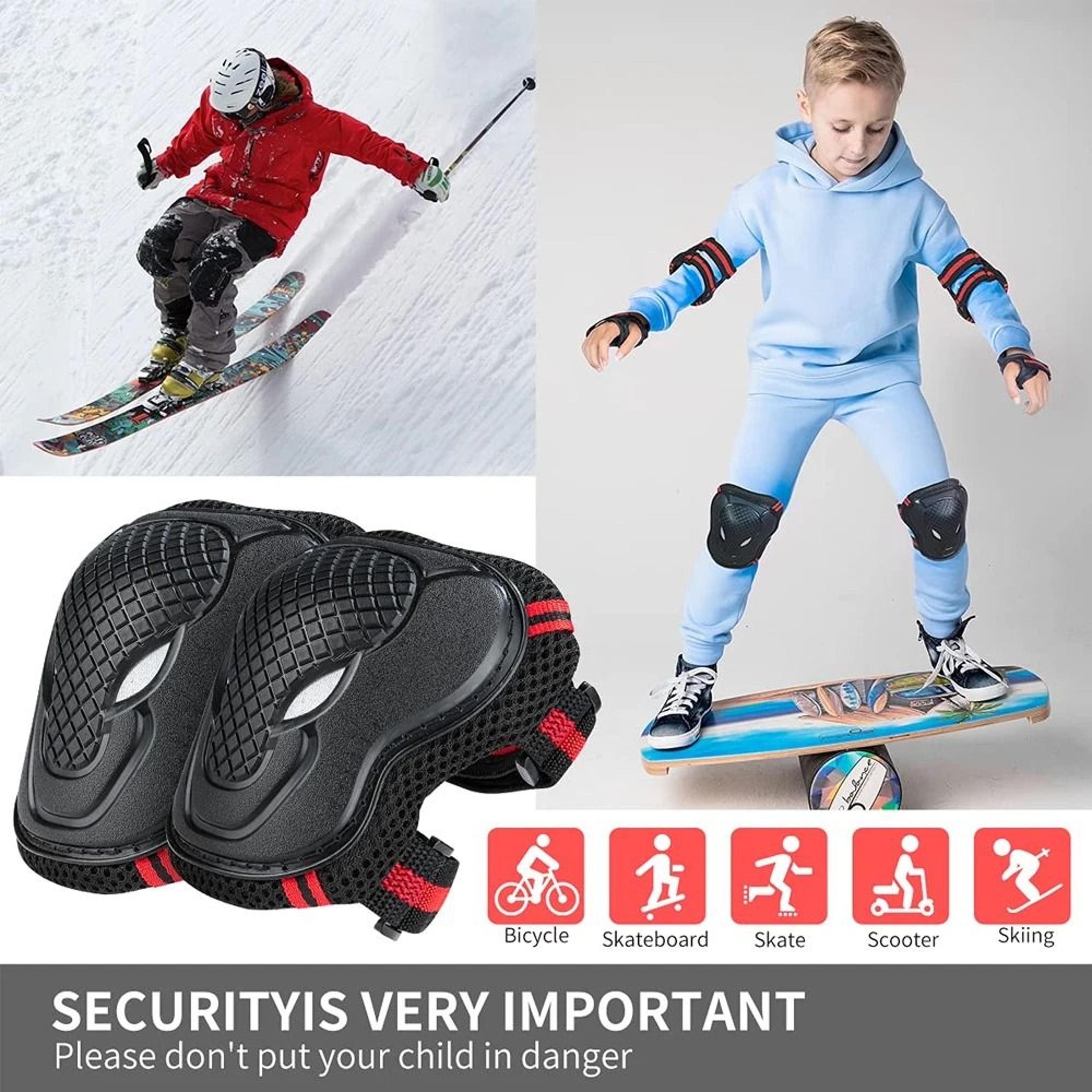 6PCS MultiSport Protective Gear Set With Knee Pads Elbow Pads  Wrist Guards 1