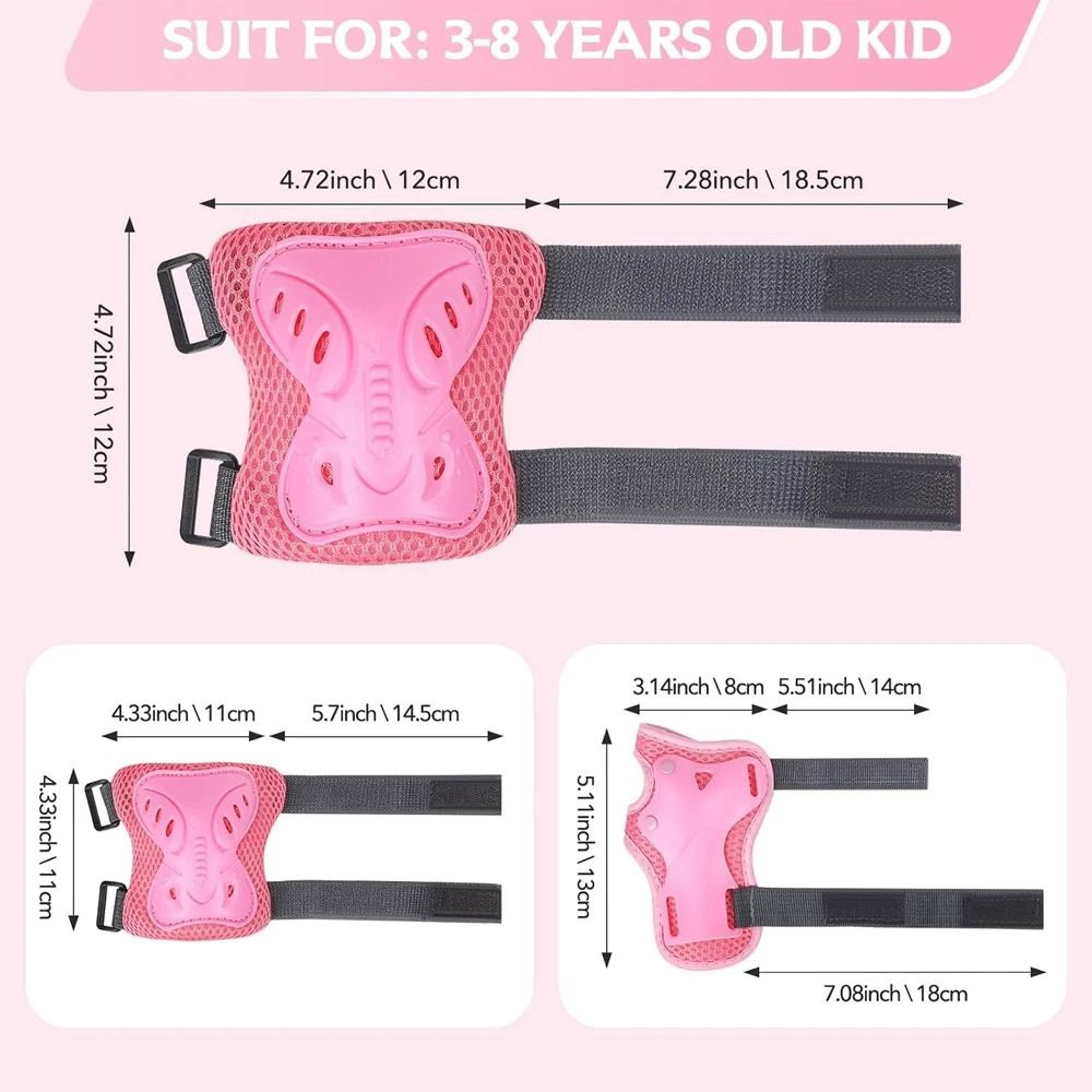 6PCS Kids Protective Gear Set With Knee Pads Elbow Pads  Wrist Guards Ages 310 3
