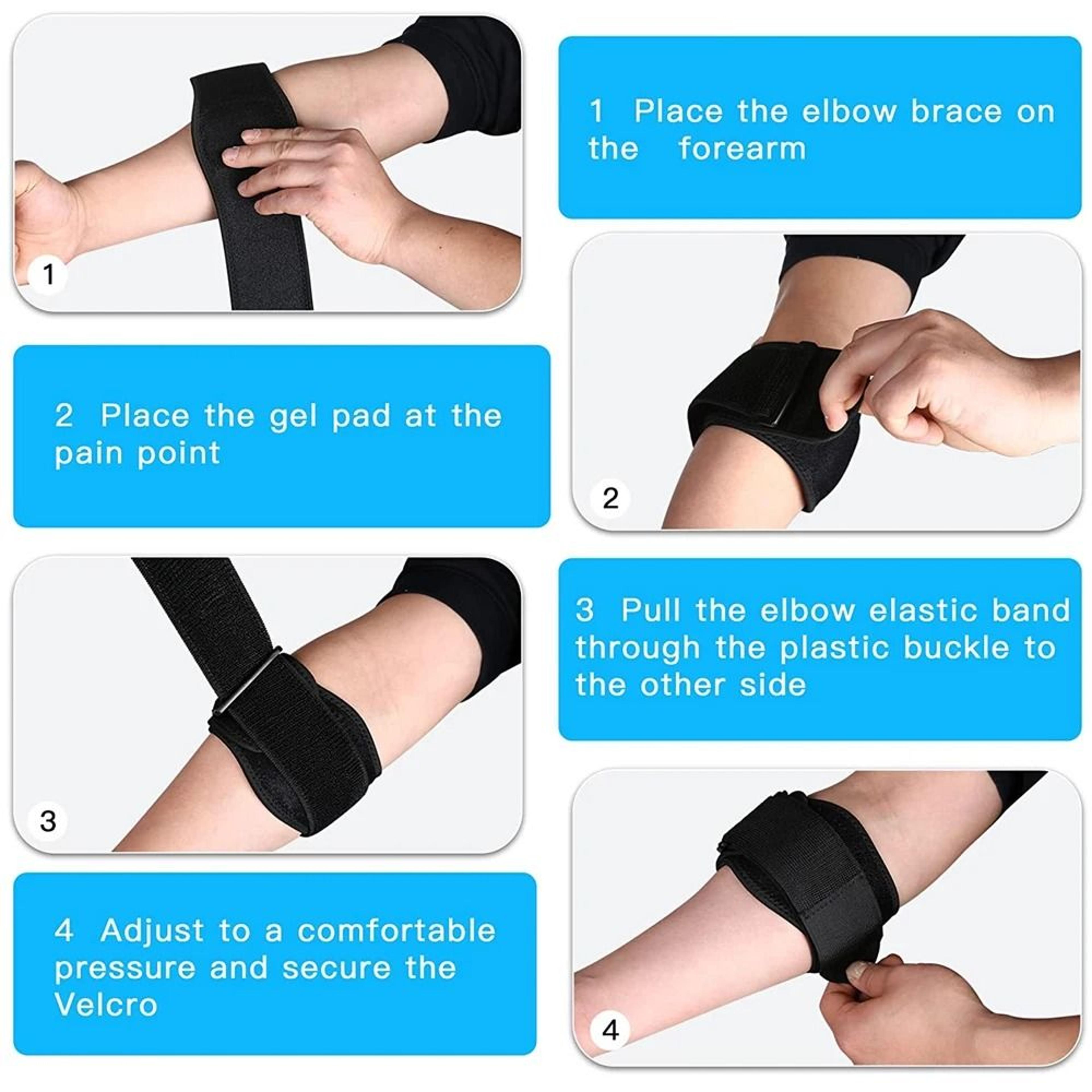 Premium Tennis Elbow Brace  Adjustable Counterforce Strap For Tendonitis Relief 2