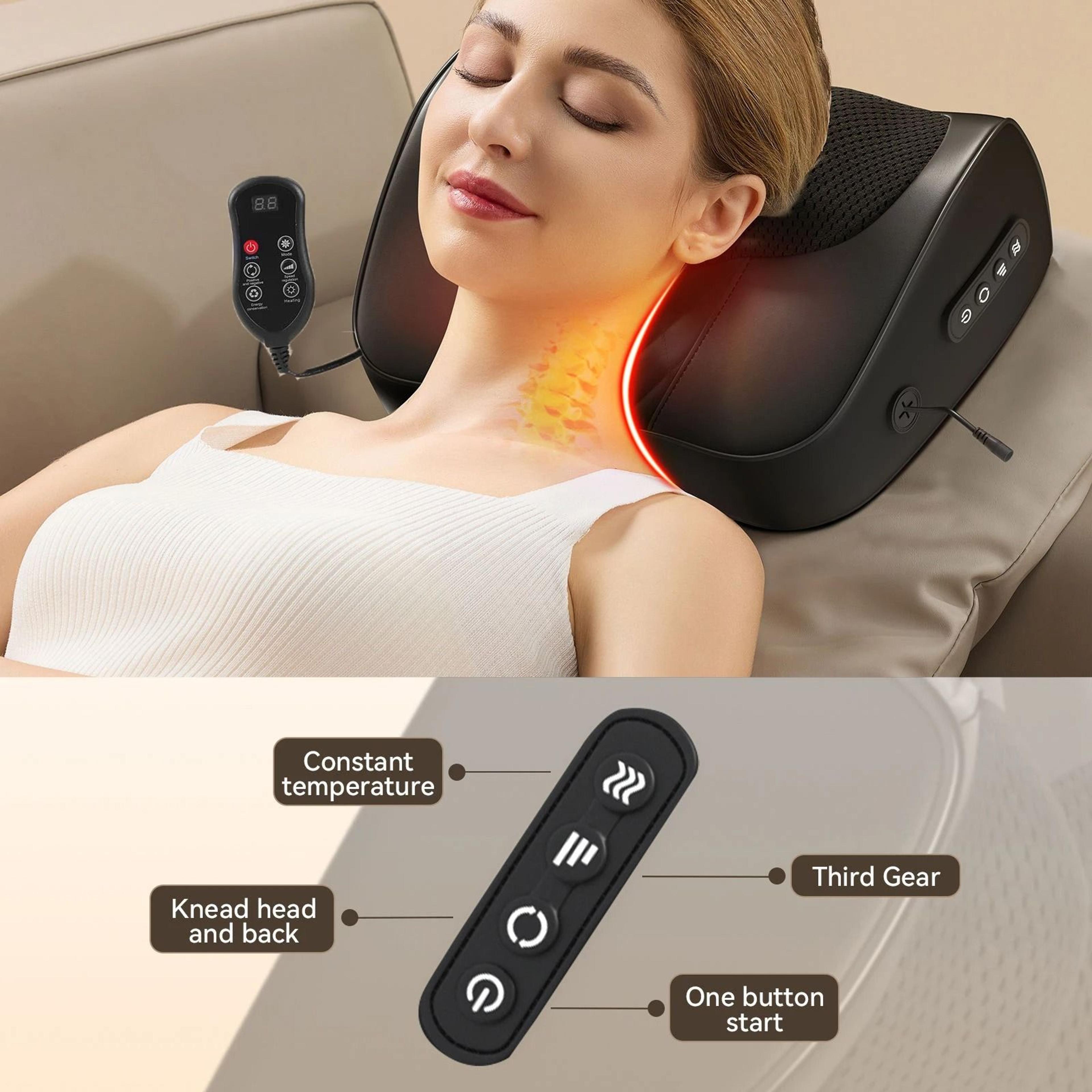 Multifunctional Shiatsu Neck Back And Waist Massage Pillow 1