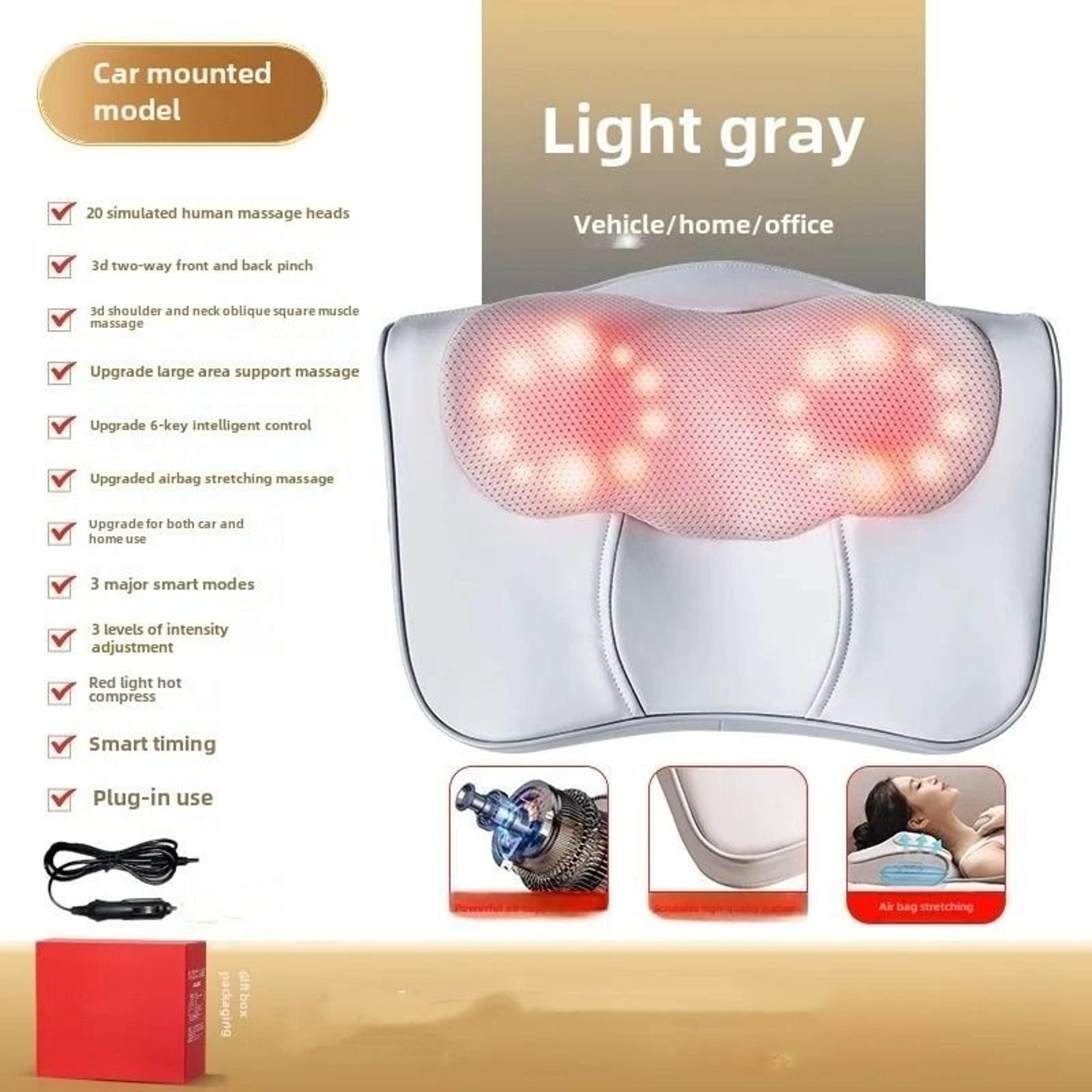 Multifunctional Shiatsu Neck Back And Waist Massage Pillow 8