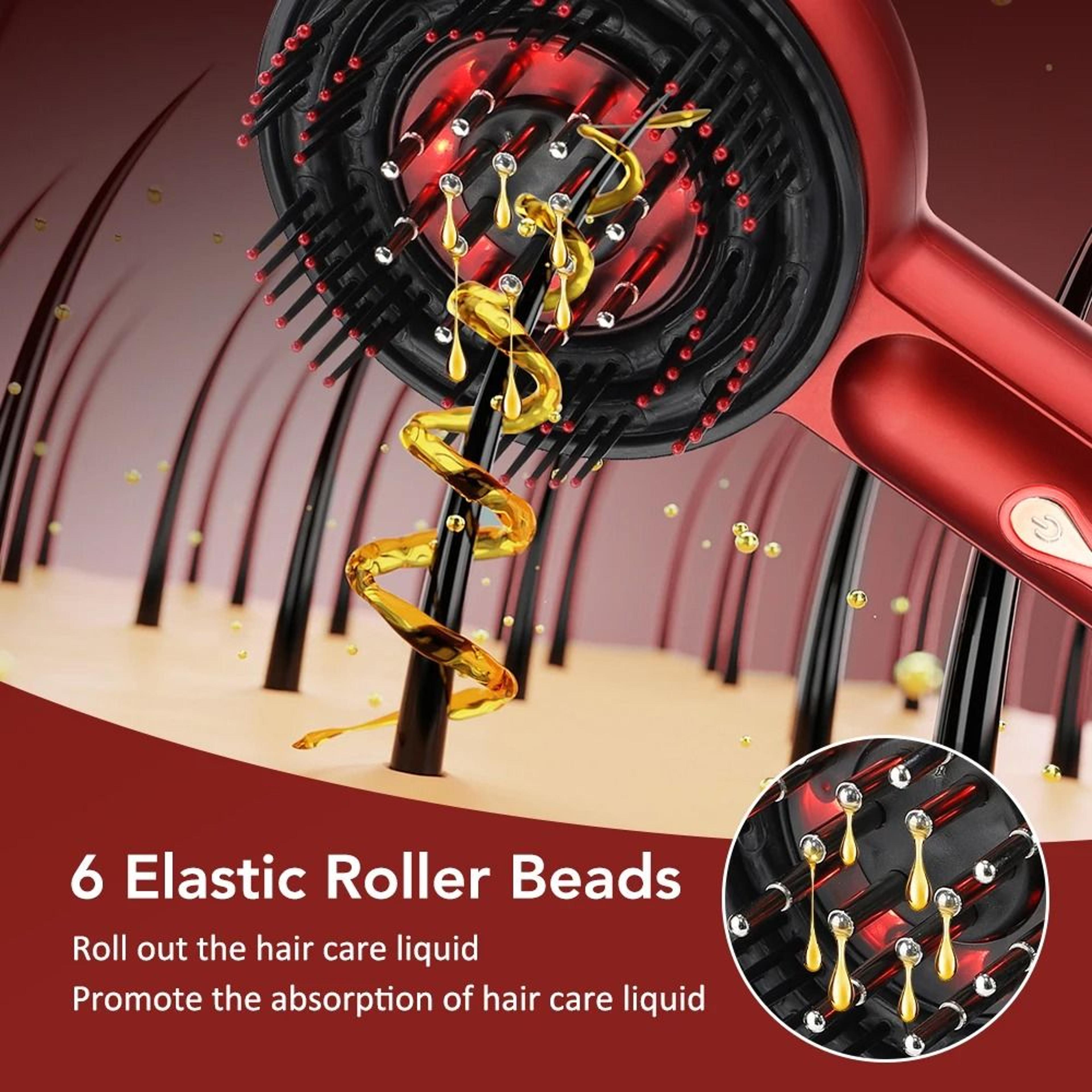 Electric Red Light Scalp Massager  Oil Applicator Comb 5