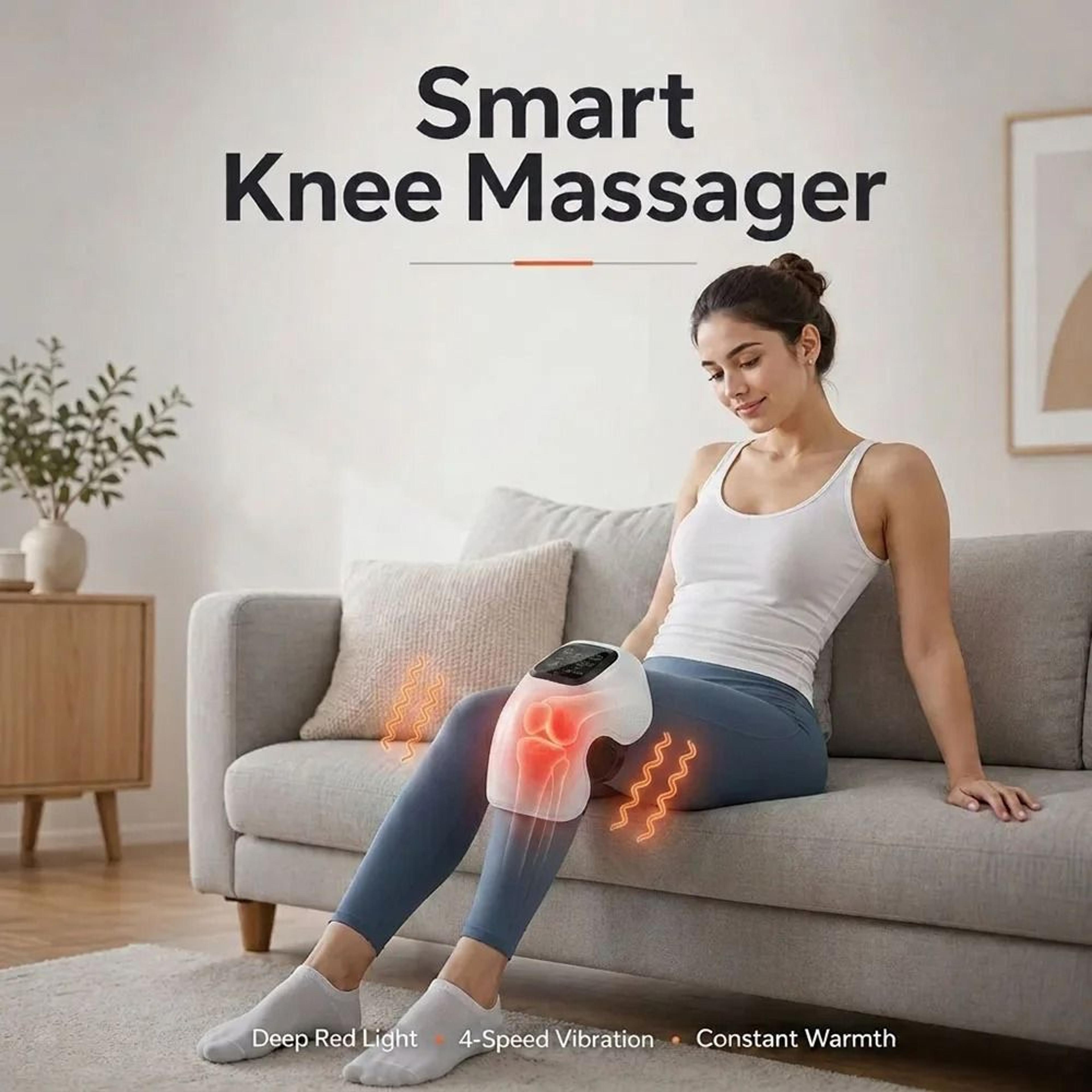 cordless infrared knee massager with heat & vibration