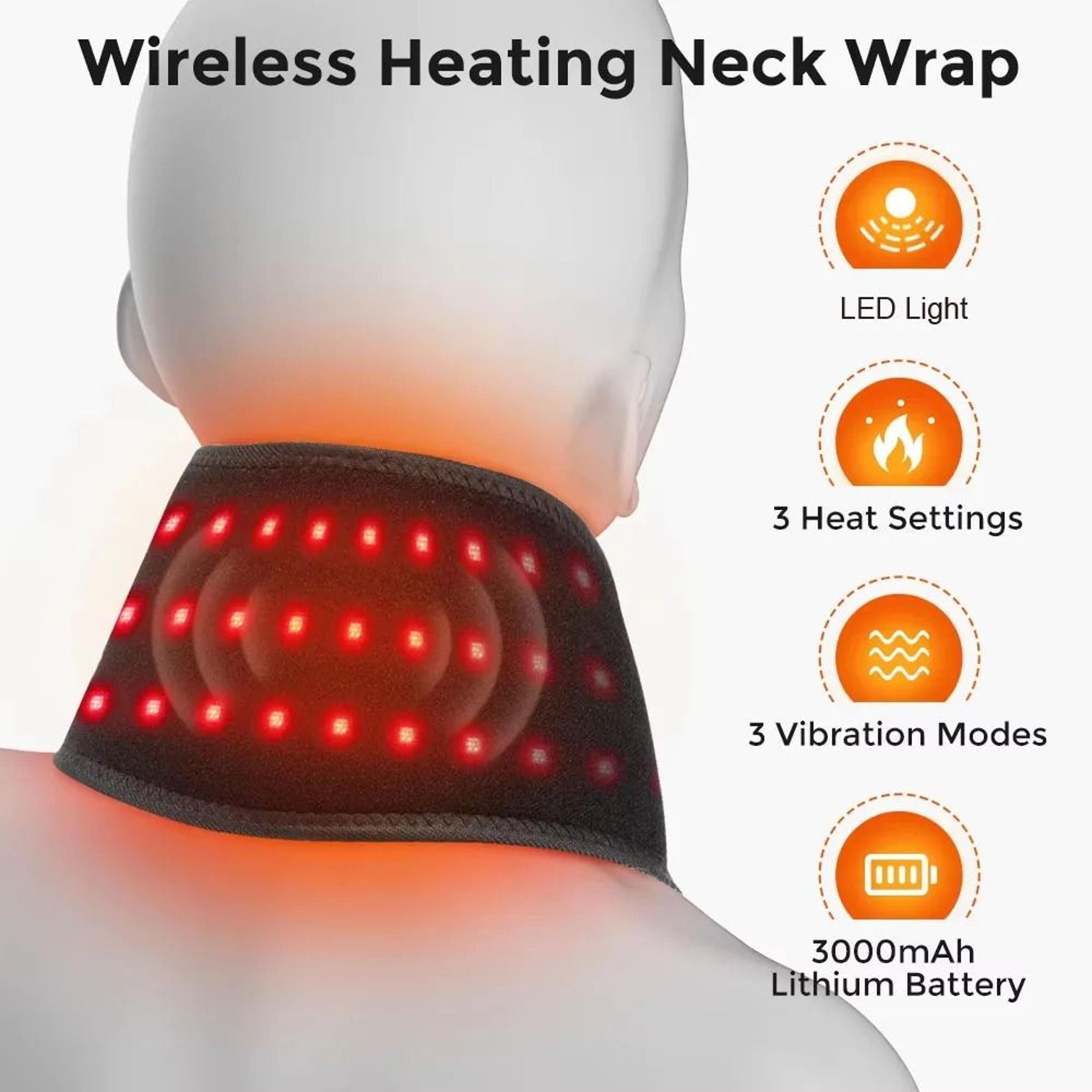 Cordless Red Light Therapy  Vibration Neck Massager 3