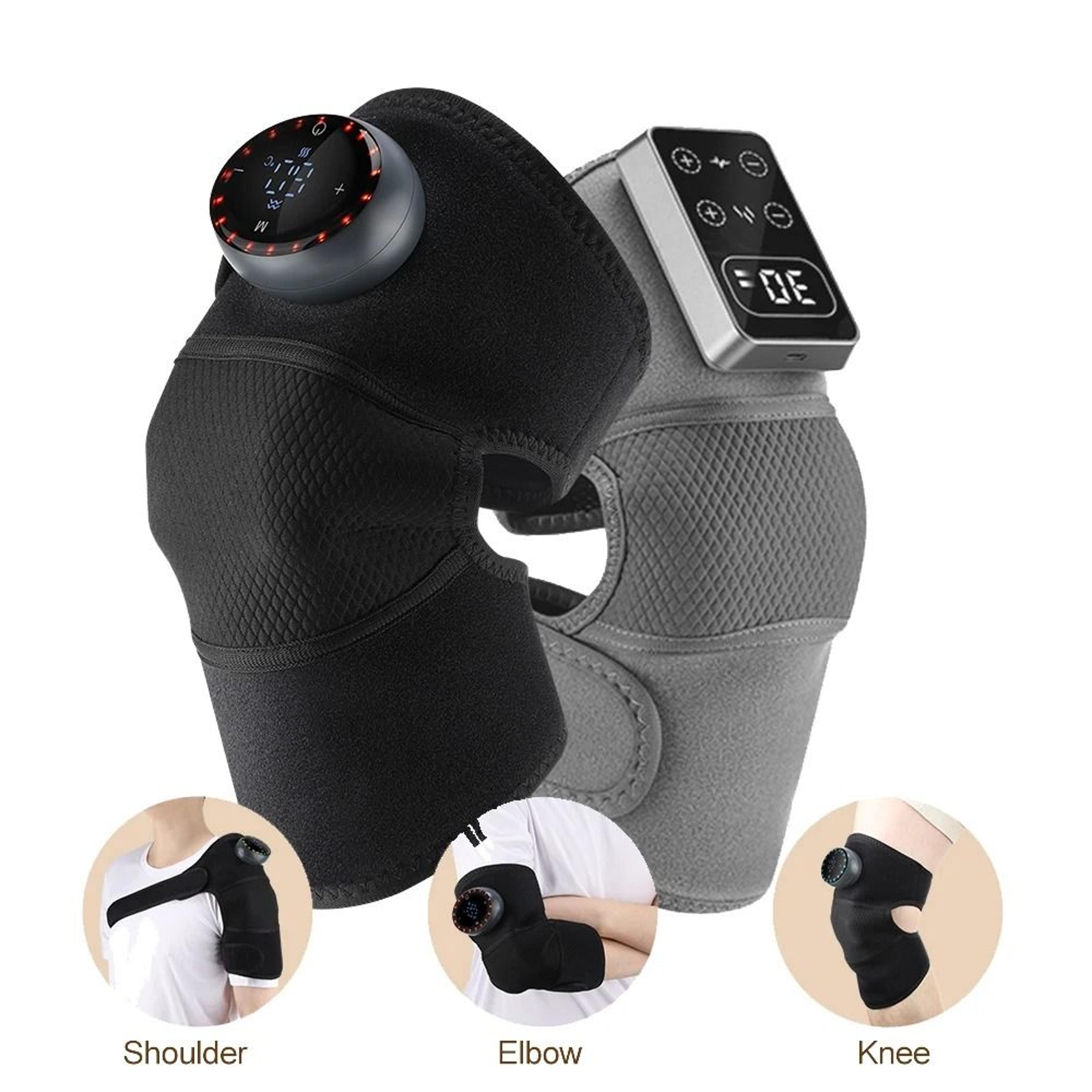 3-in-1 heated vibrating far-infrared knee, shoulder & elbow pad